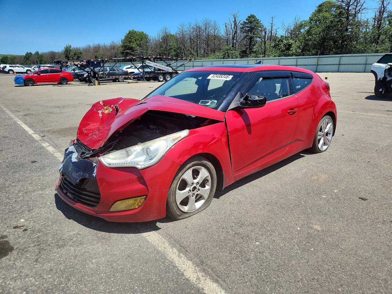 2012 Hyundai Veloster Base Red vin: KMHTC6ADXCU050812