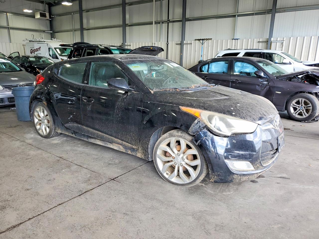 2012 Hyundai Veloster Black vin: KMHTC6ADXCU061714