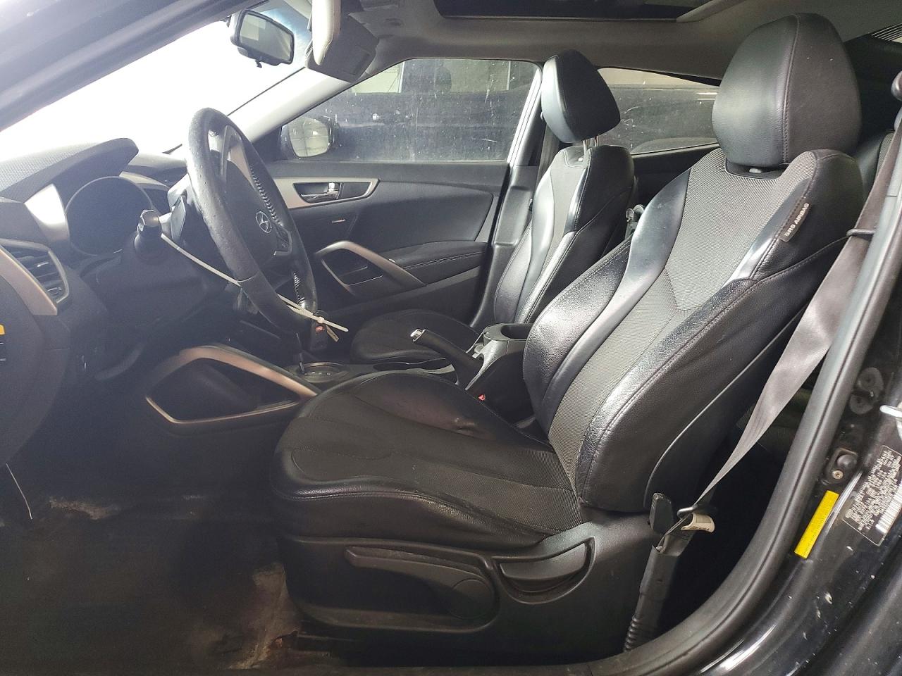 2012 Hyundai Veloster Black vin: KMHTC6ADXCU061714