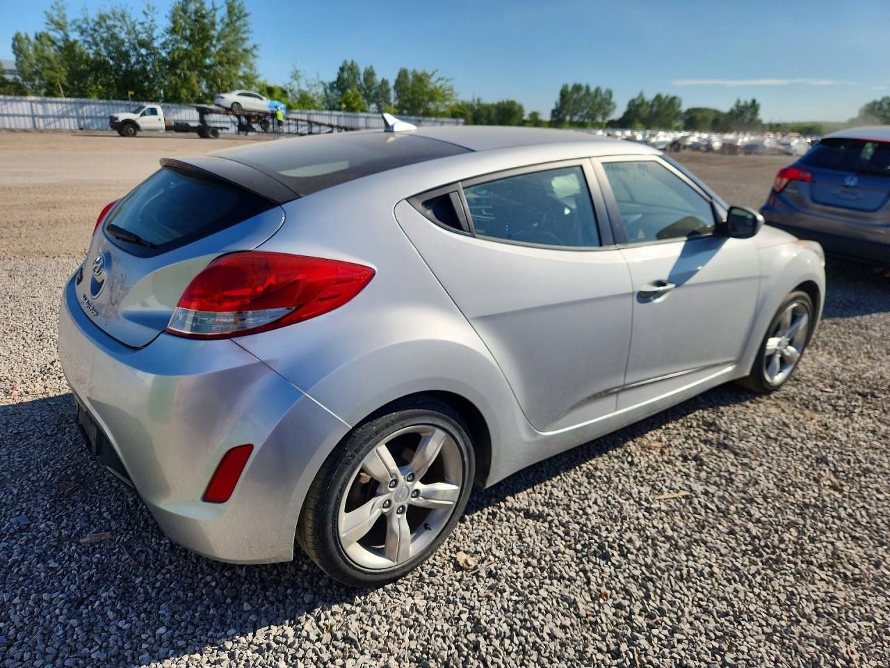 2012 Hyundai Veloster Base Silver vin: KMHTC6ADXCU081316