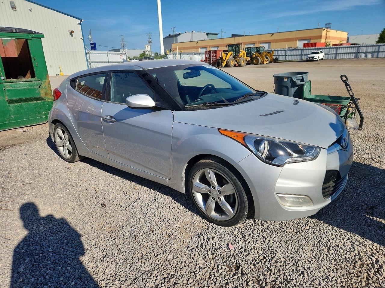 2012 Hyundai Veloster Base Silver vin: KMHTC6ADXCU081316