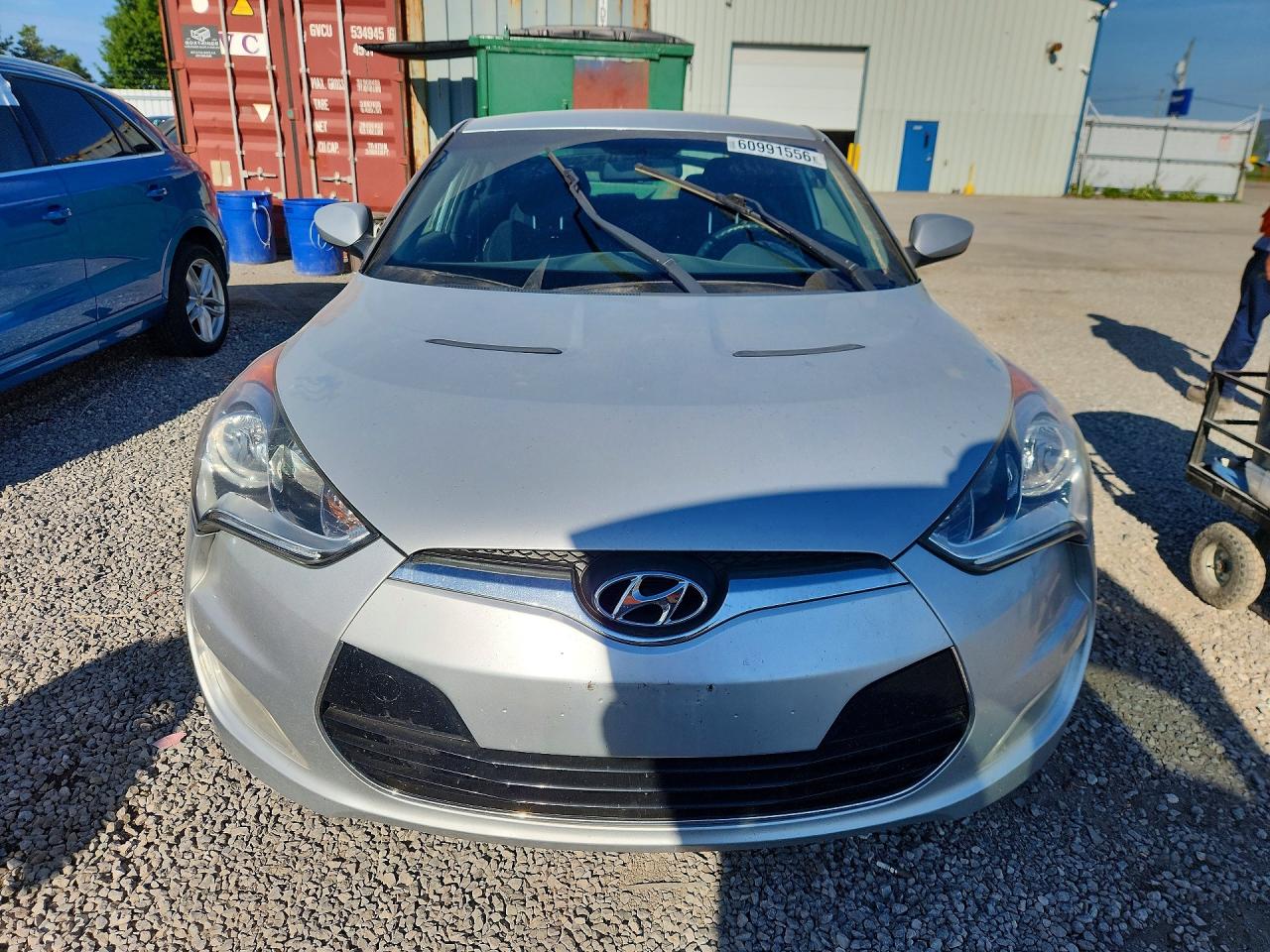 2012 Hyundai Veloster Base Silver vin: KMHTC6ADXCU081316