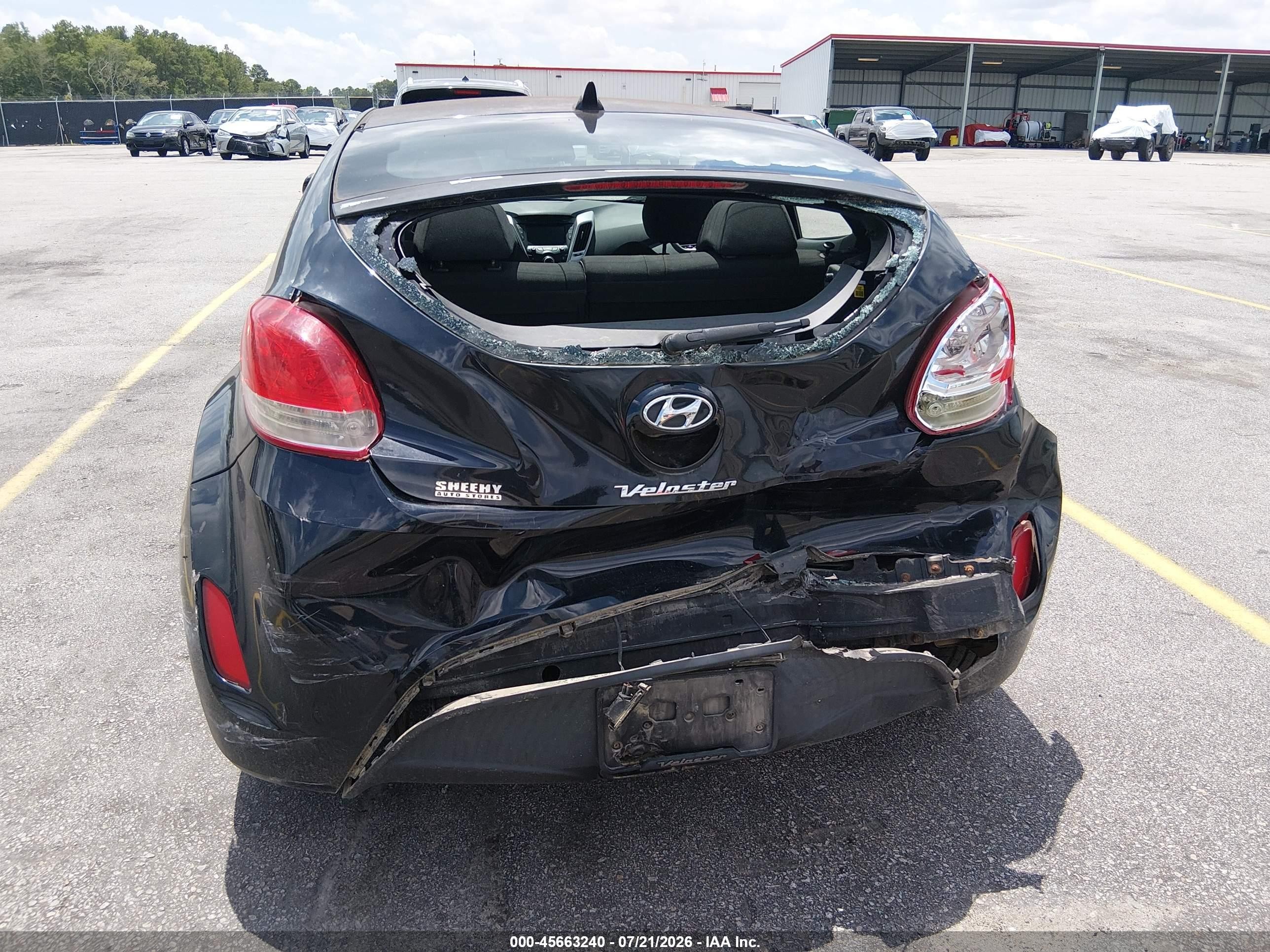 2013 Hyundai Veloster Base W/black Black vin: KMHTC6ADXDU103333