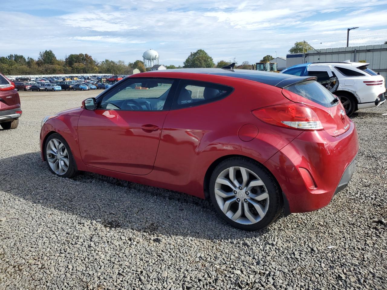 2013 Hyundai Veloster Red vin: KMHTC6ADXDU111156