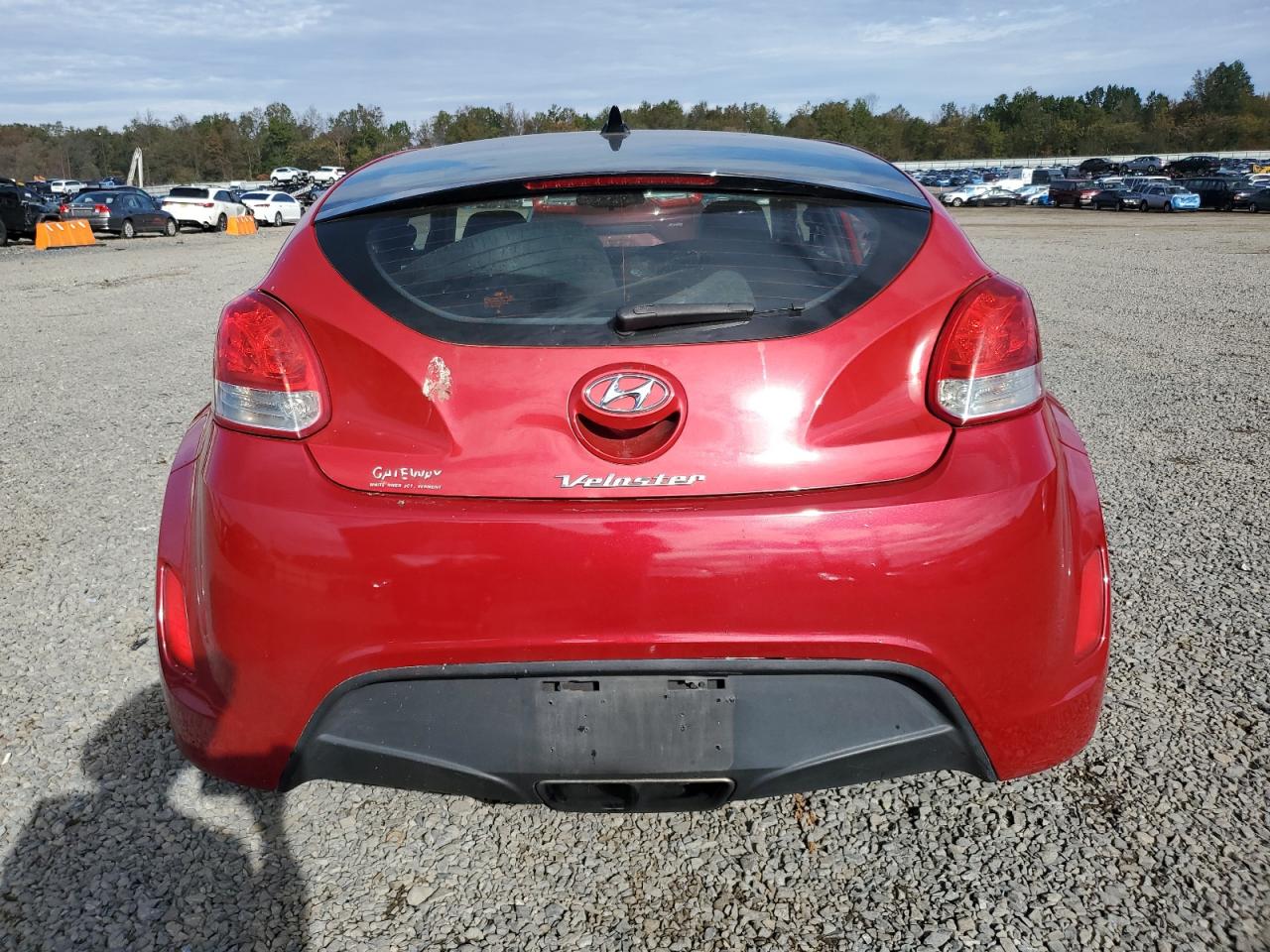 2013 Hyundai Veloster Red vin: KMHTC6ADXDU111156