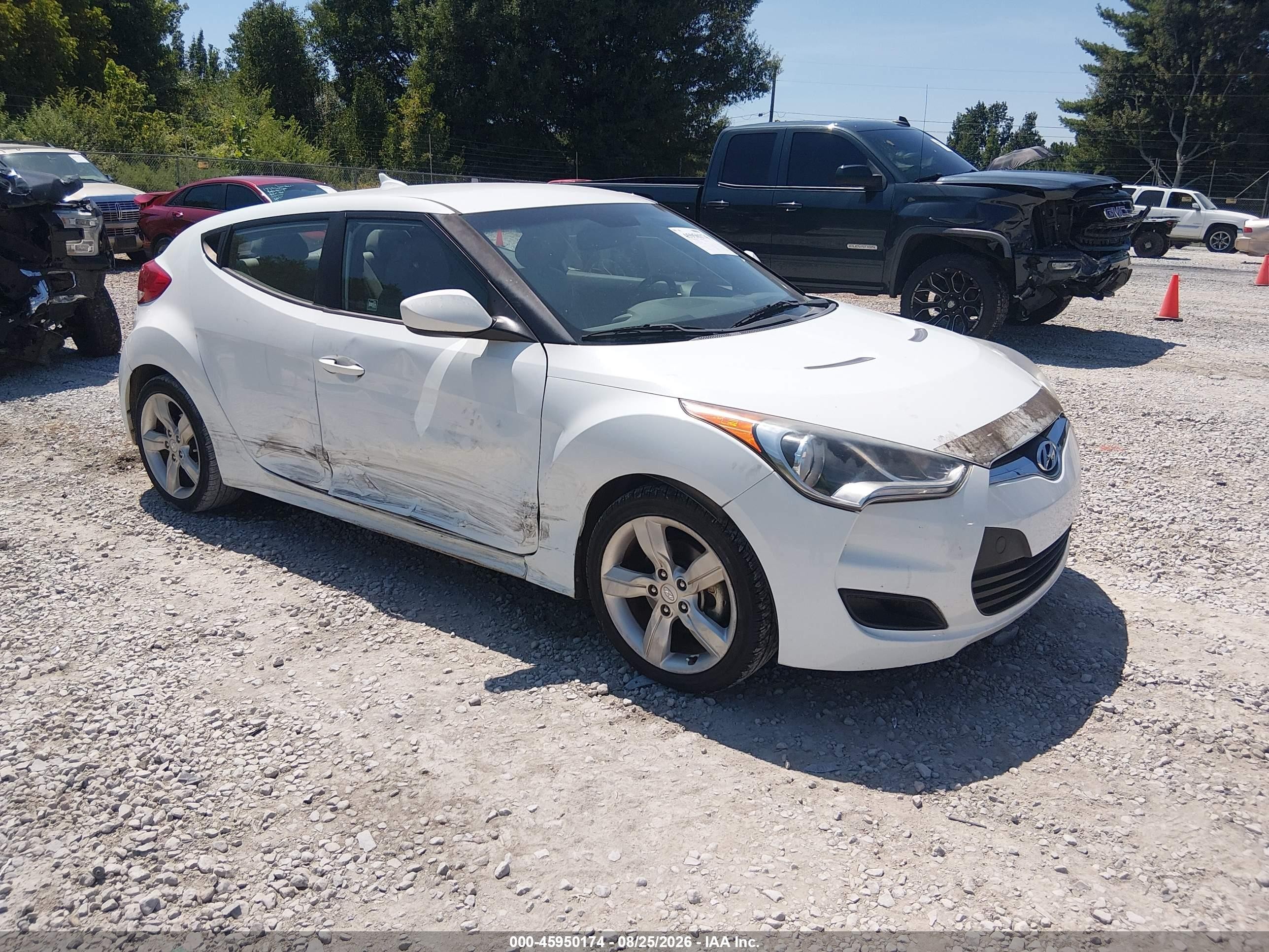 2013 Hyundai Veloster Base W/gray Белый vin: KMHTC6ADXDU111240