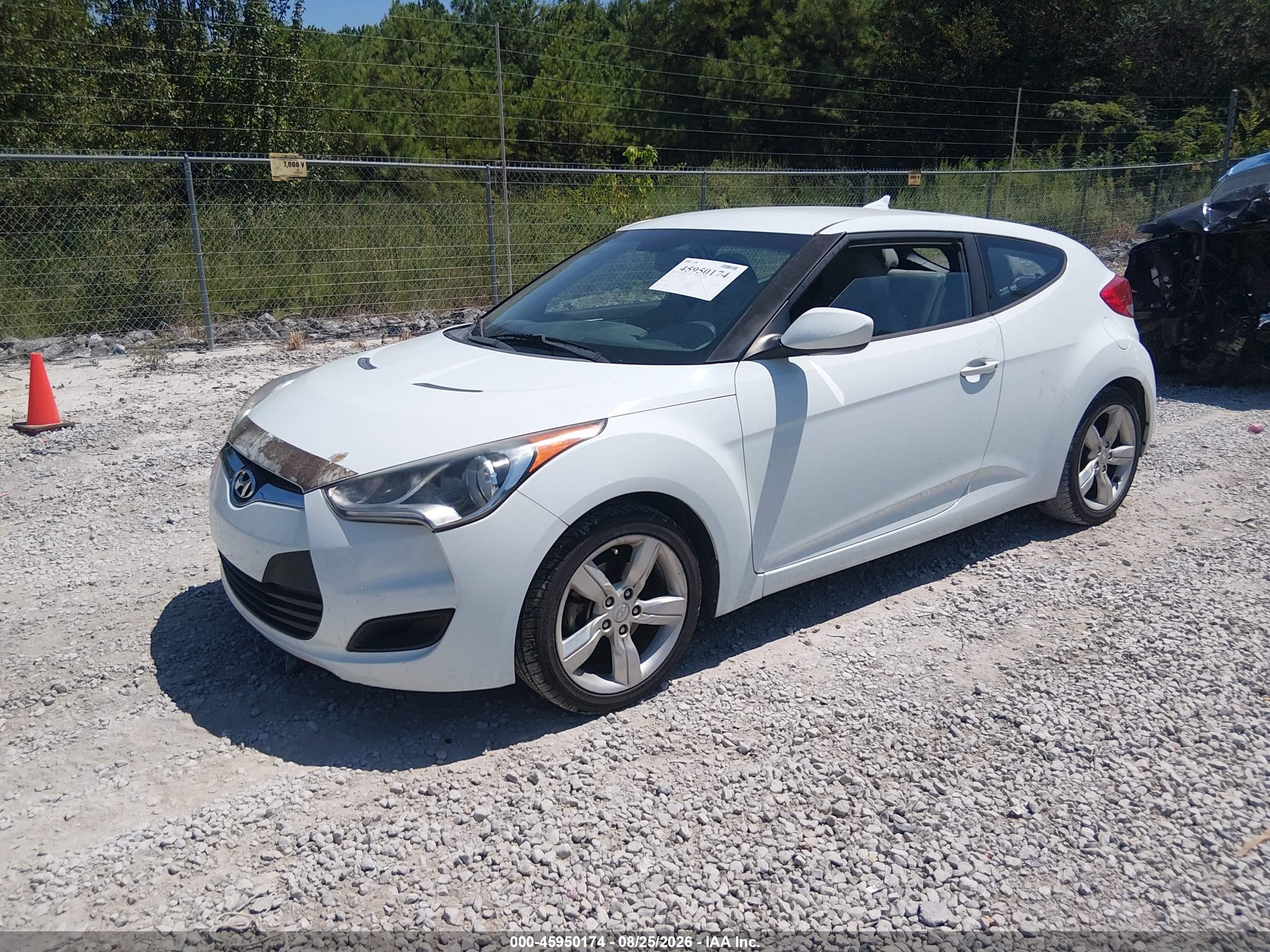 2013 Hyundai Veloster Base W/gray Белый vin: KMHTC6ADXDU111240