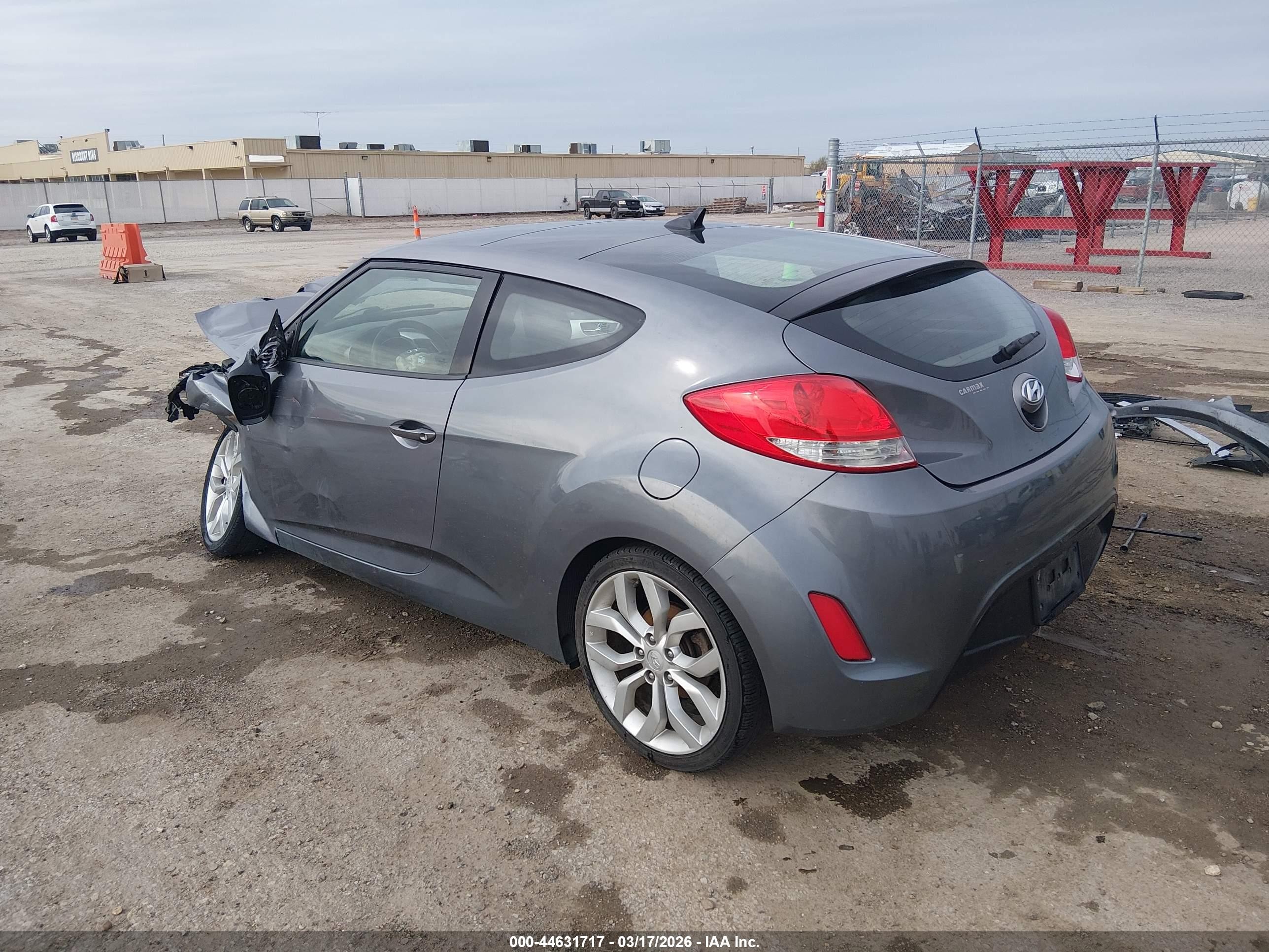 2013 Hyundai Veloster Base W/black Gray vin: KMHTC6ADXDU131911