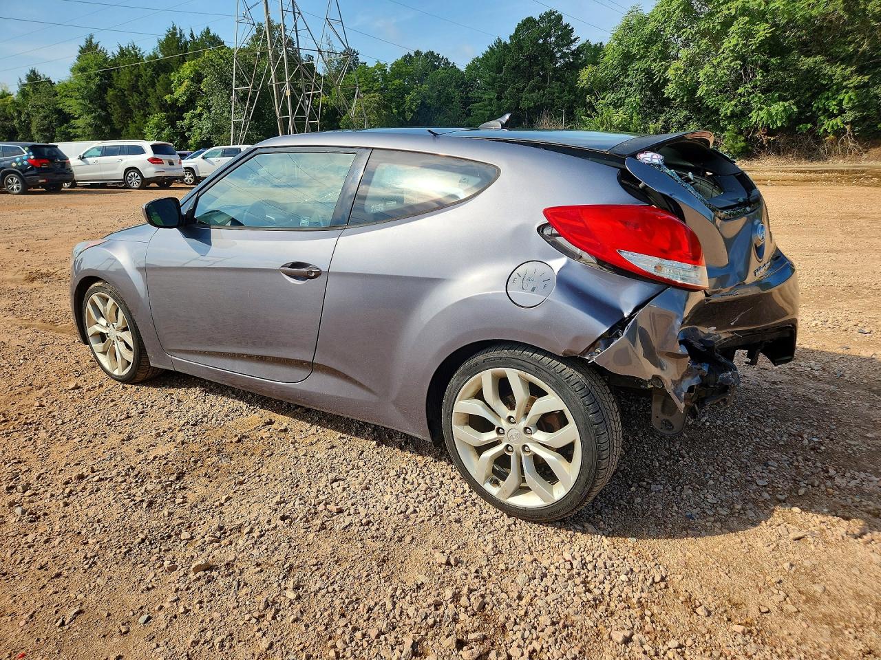 2013 Hyundai Veloster Base Gray vin: KMHTC6ADXDU137322
