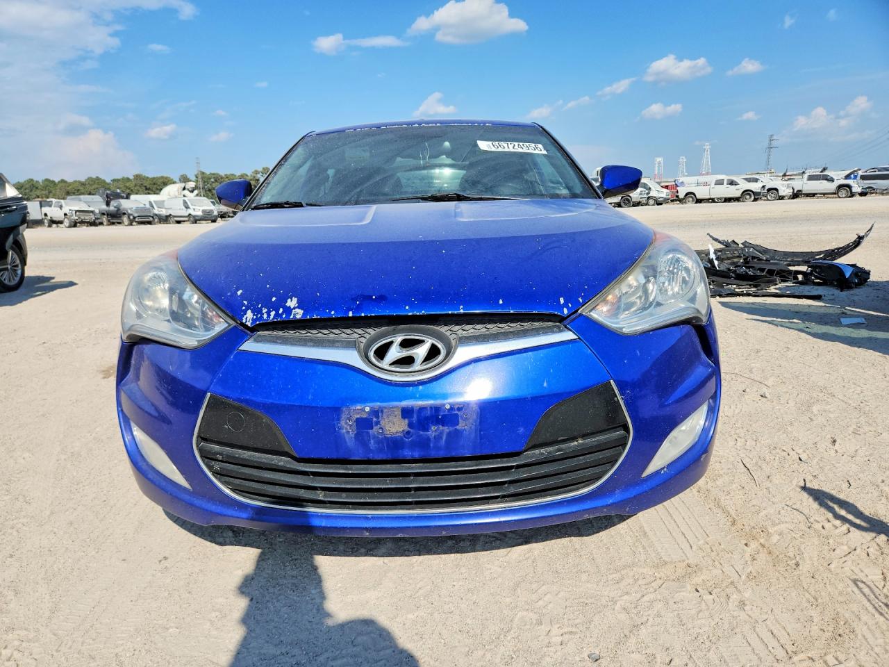 2013 Hyundai Veloster Base Blue vin: KMHTC6ADXDU151544
