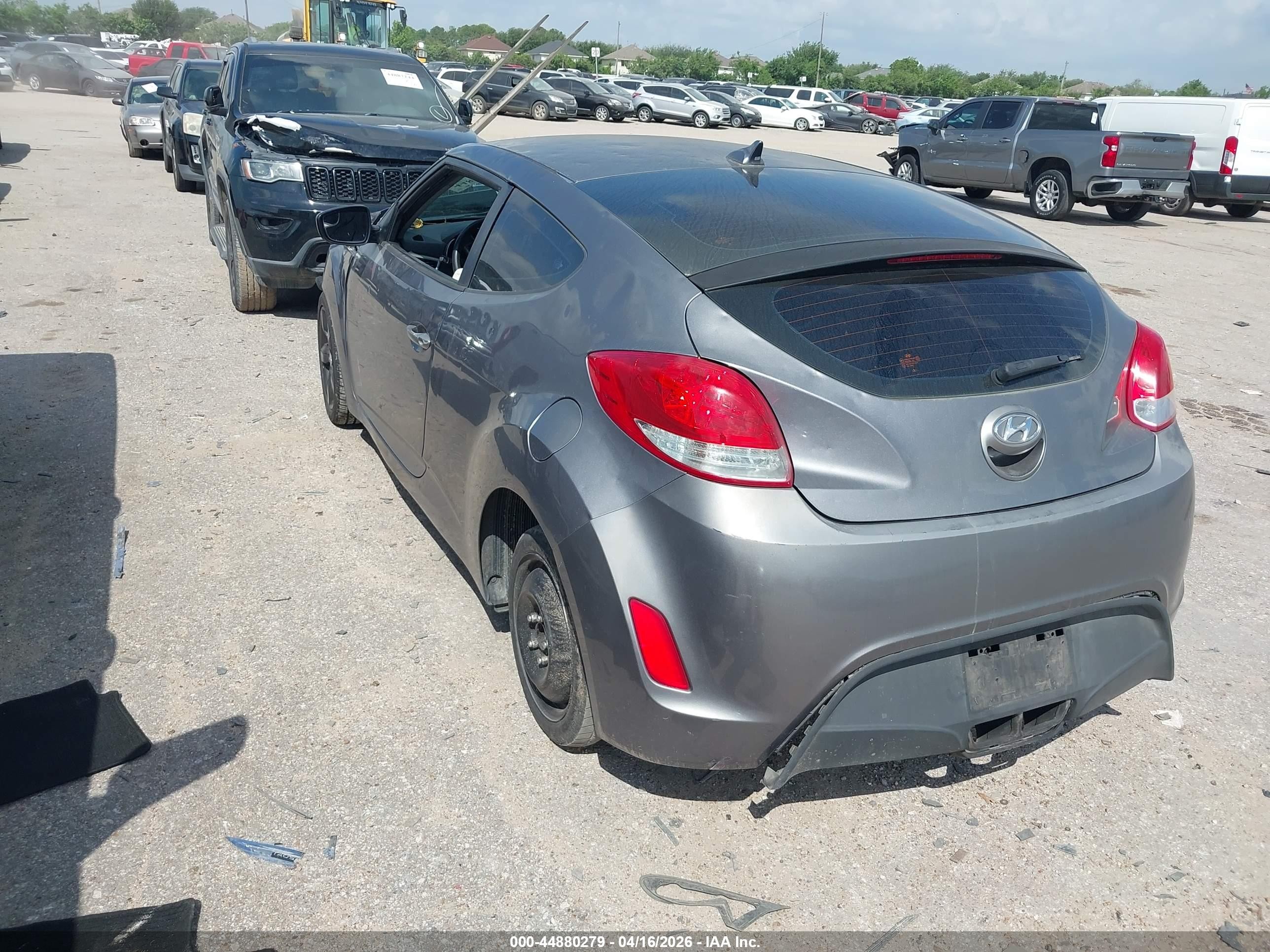 2013 Hyundai Veloster Base W/black Gray vin: KMHTC6ADXDU152547
