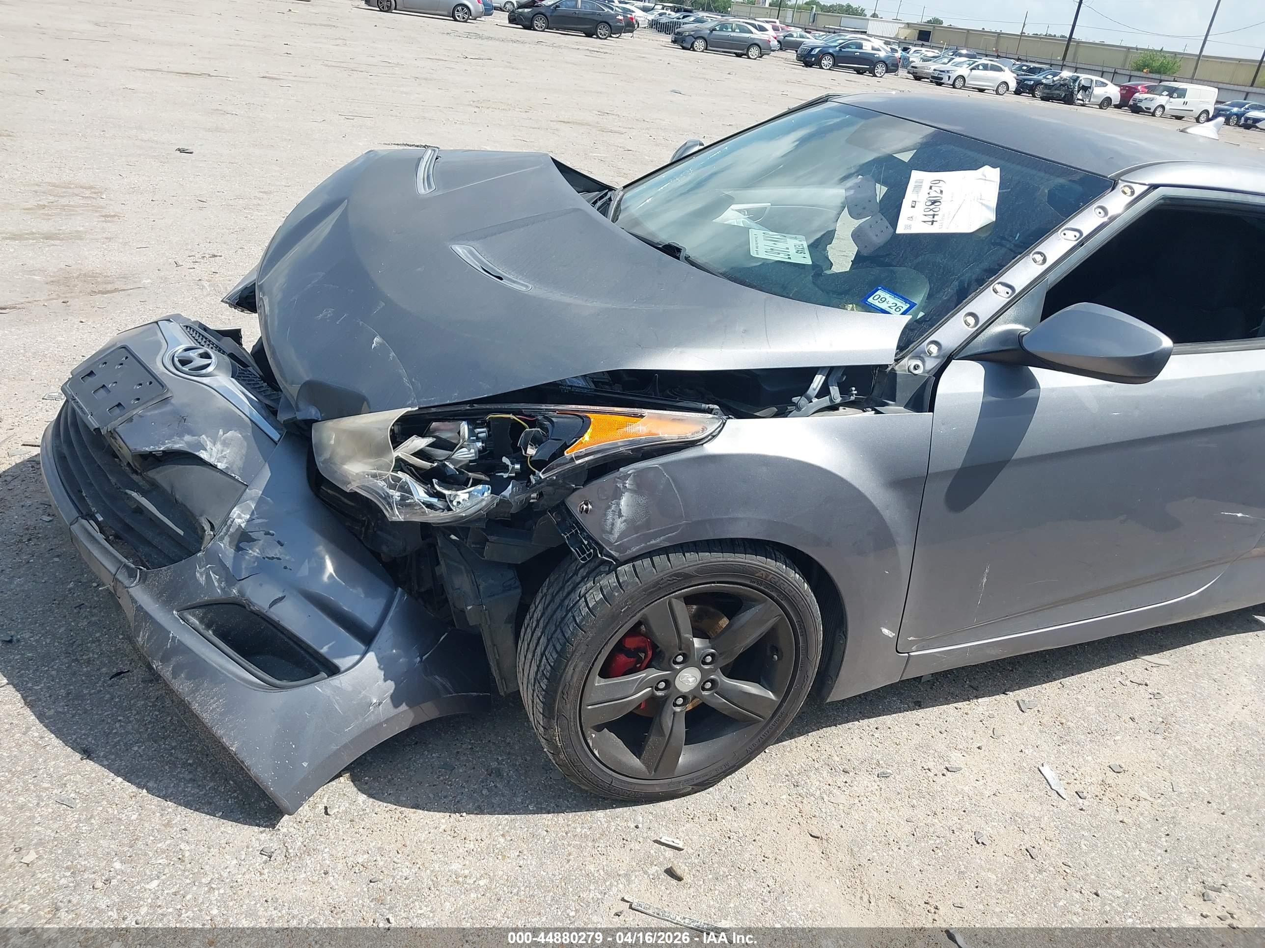 2013 Hyundai Veloster Base W/black Gray vin: KMHTC6ADXDU152547