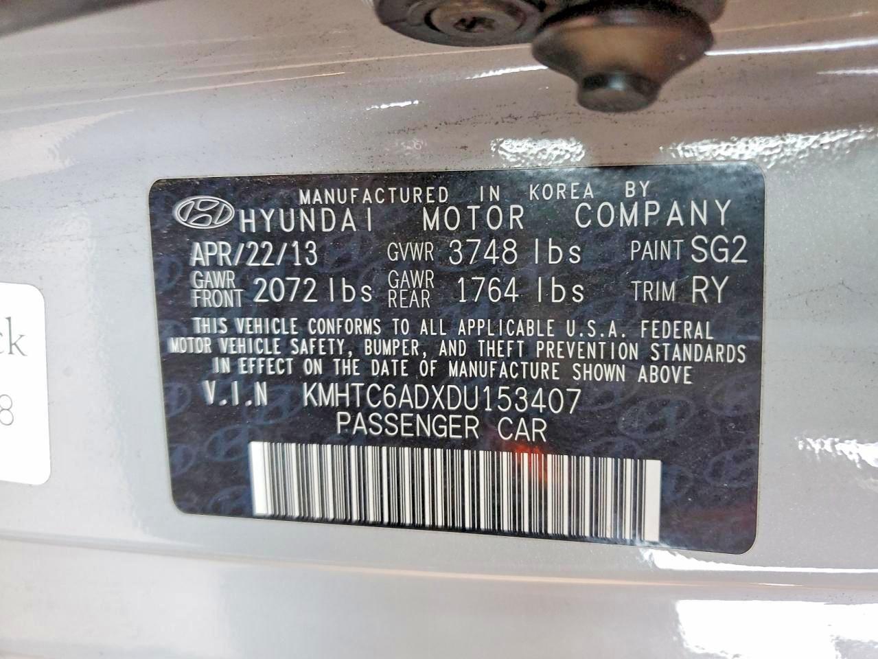 2013 Hyundai Veloster Re Mix Gray vin: KMHTC6ADXDU153407