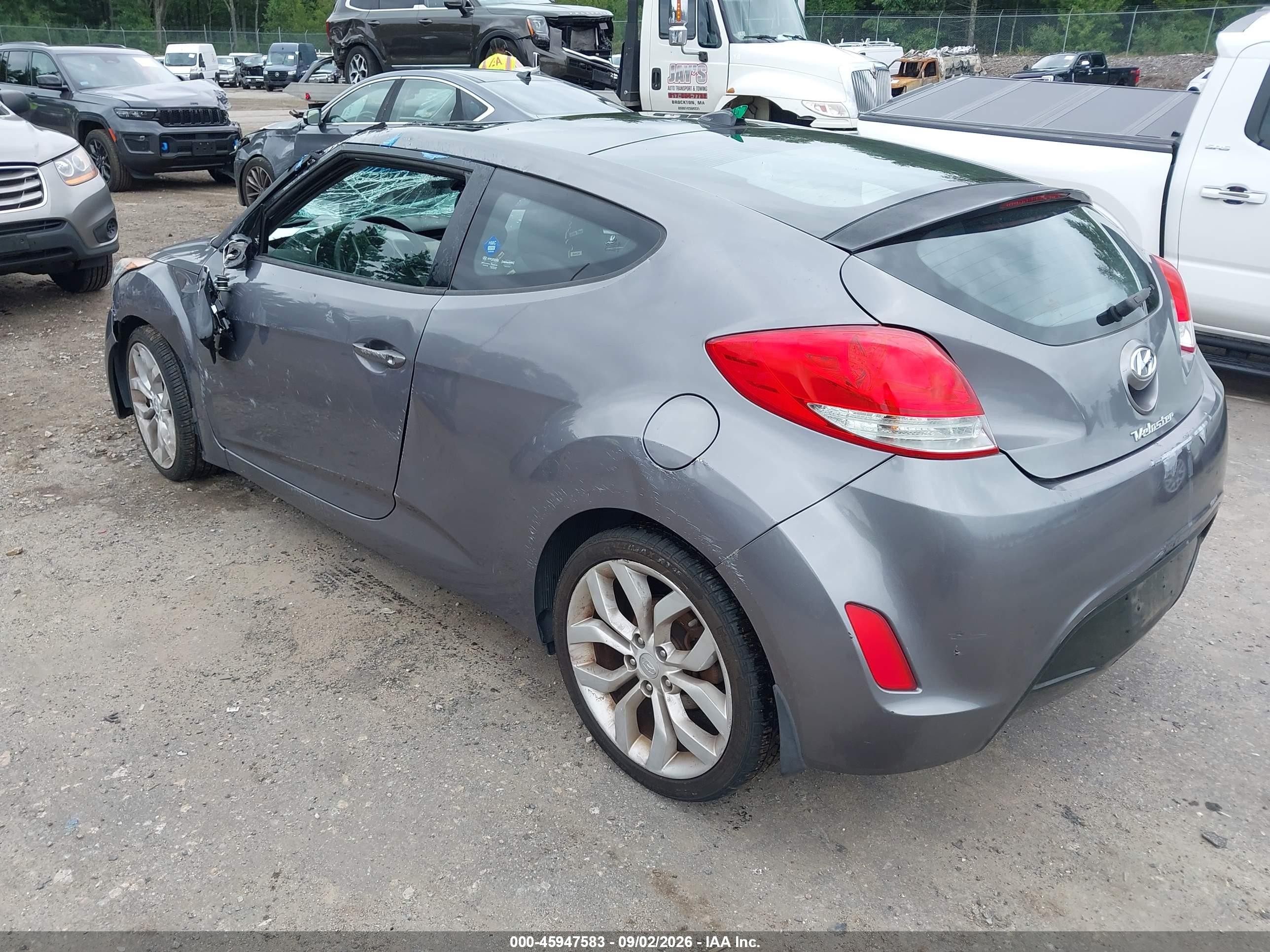 2013 Hyundai Veloster Base W/black Gray vin: KMHTC6ADXDU156257