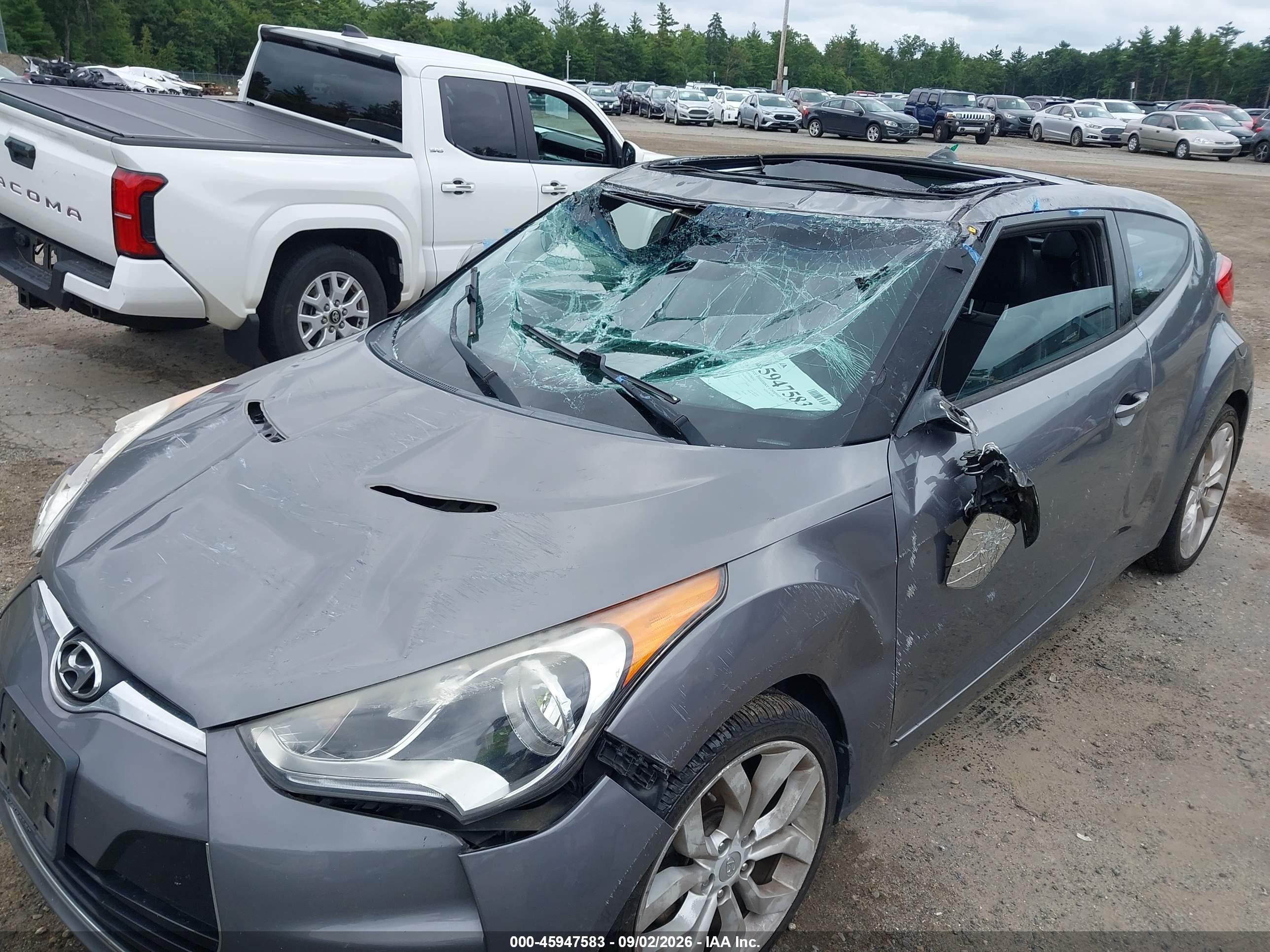 2013 Hyundai Veloster Base W/black Gray vin: KMHTC6ADXDU156257