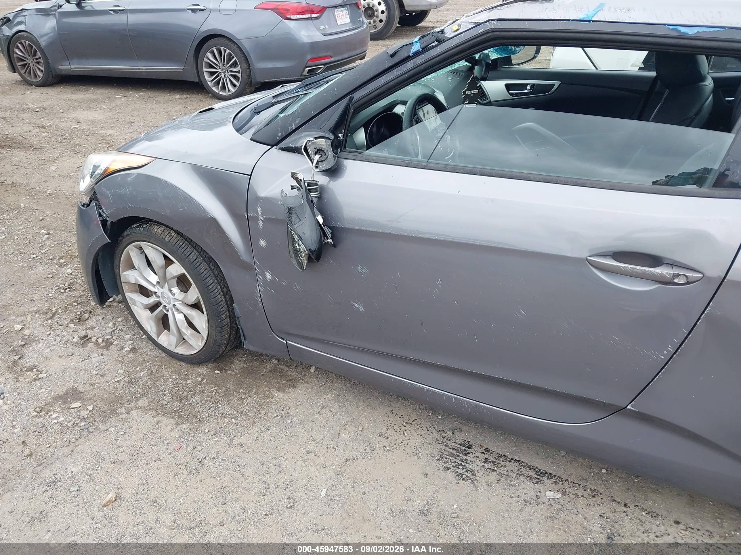 2013 Hyundai Veloster Base W/black Gray vin: KMHTC6ADXDU156257