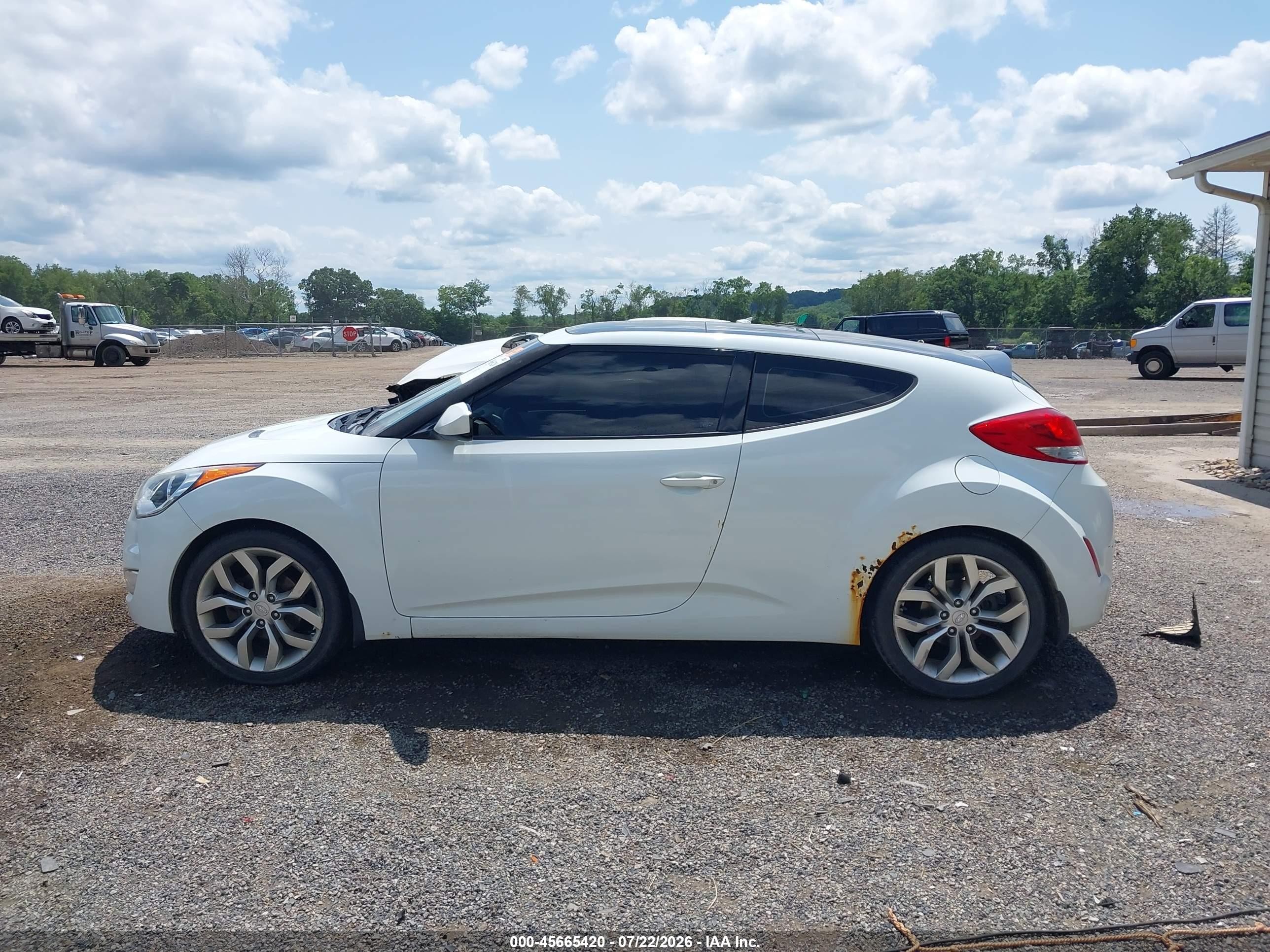 2013 Hyundai Veloster Base W/black White vin: KMHTC6ADXDU170238