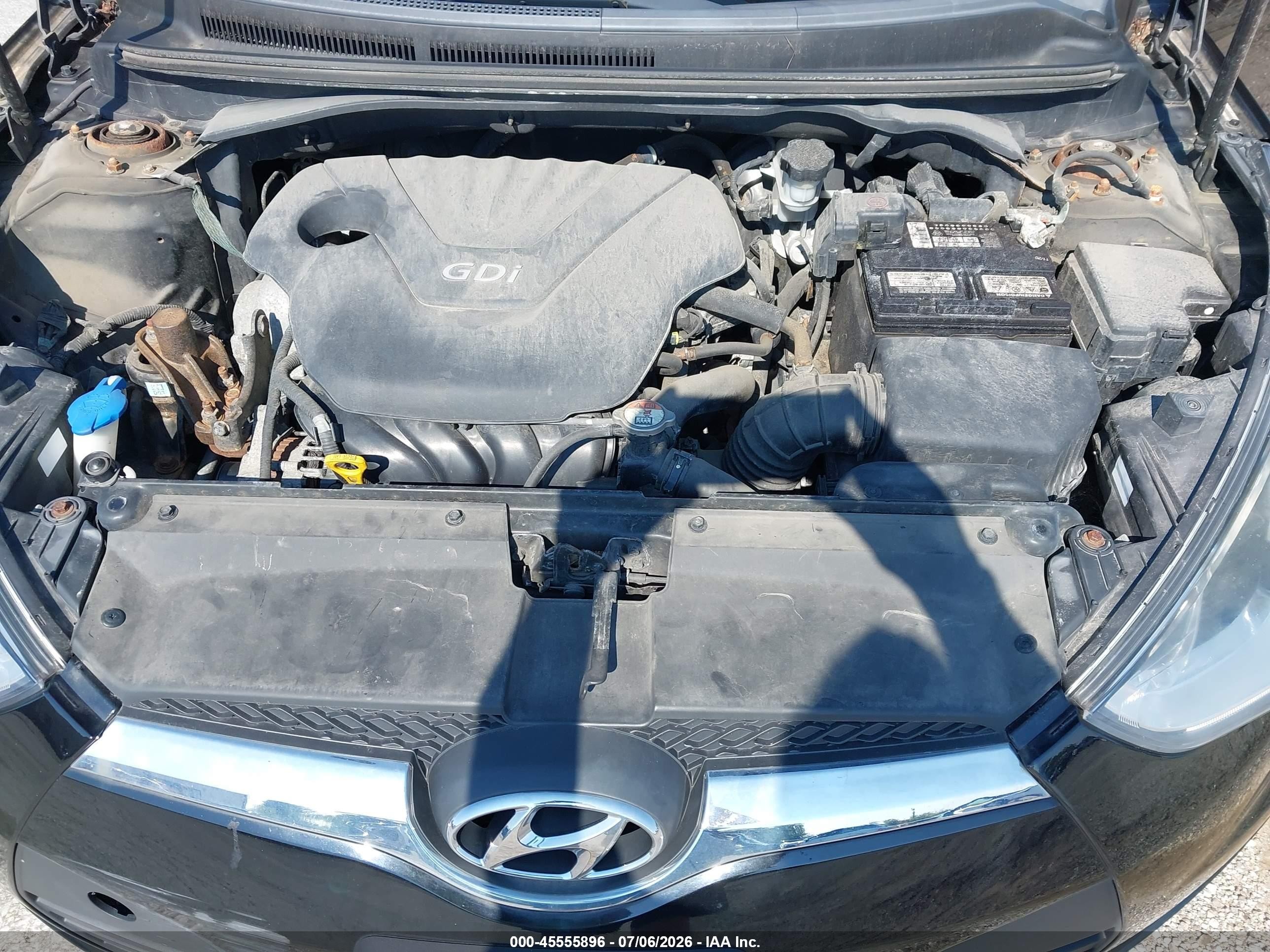 2013 Hyundai Veloster Base W/gray Black vin: KMHTC6ADXDU175889