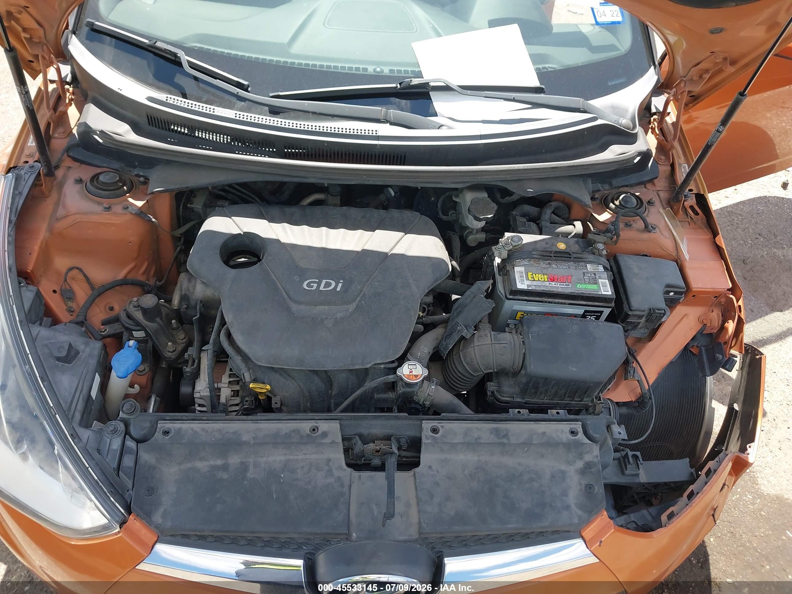 2014 Hyundai Veloster Base W/black Orange vin: KMHTC6ADXEU212330