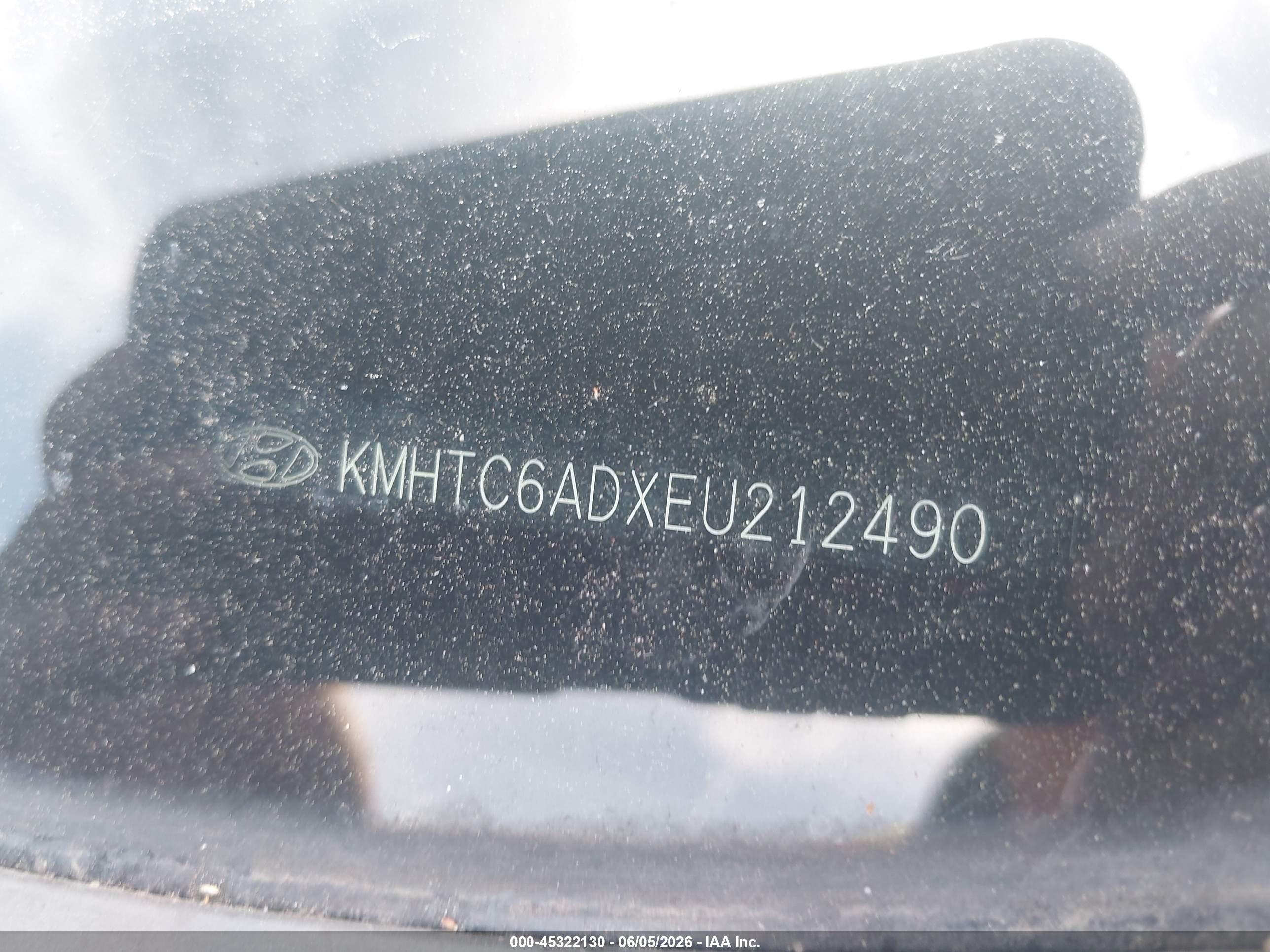 2014 Hyundai Veloster Base W/black Black vin: KMHTC6ADXEU212490