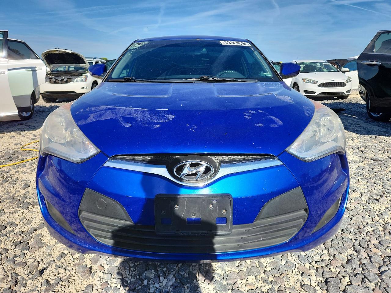 2014 Hyundai Veloster Base Blue vin: KMHTC6ADXEU215079