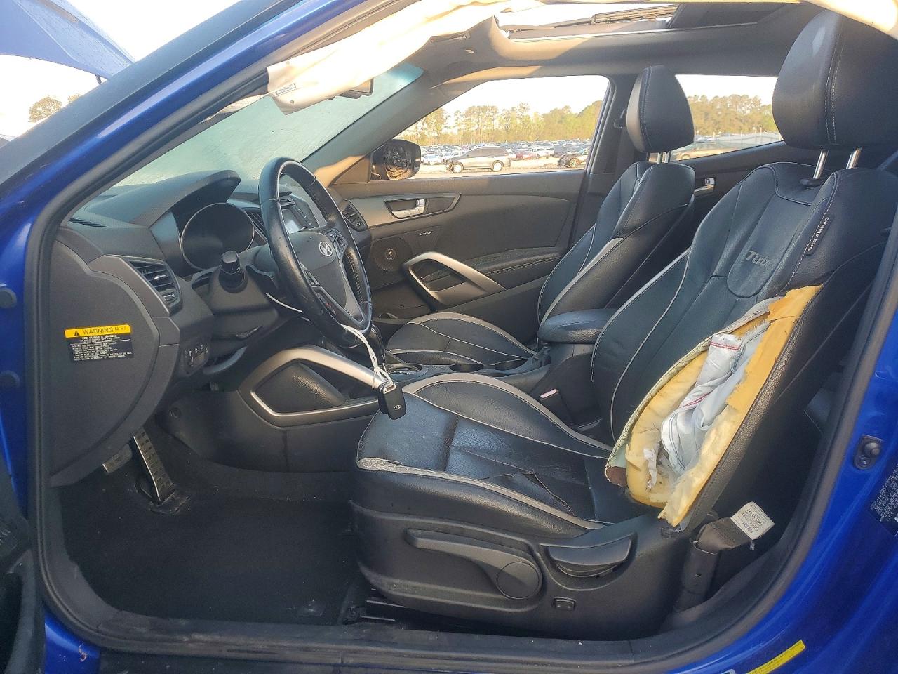 2013 Hyundai Veloster Turbo Blue vin: KMHTC6AE0DU104046
