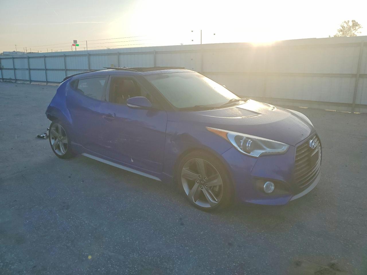 2013 Hyundai Veloster Turbo Blue vin: KMHTC6AE0DU104046
