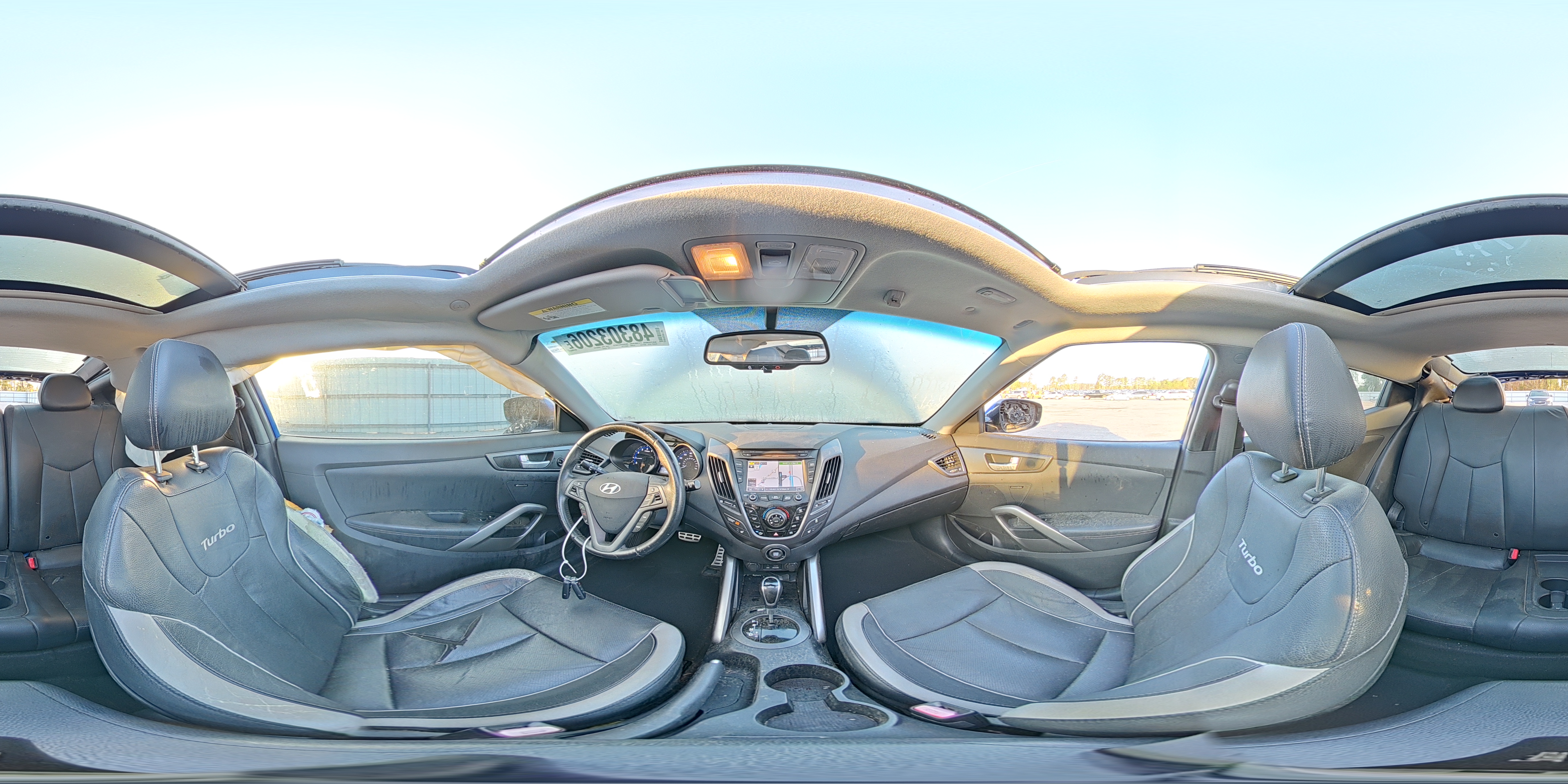 2013 Hyundai Veloster Turbo Blue vin: KMHTC6AE0DU104046
