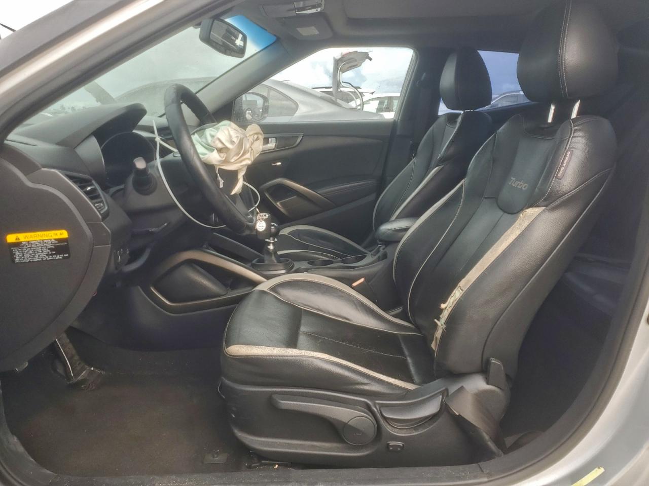 2013 Hyundai Veloster Turbo Silver vin: KMHTC6AE0DU171231