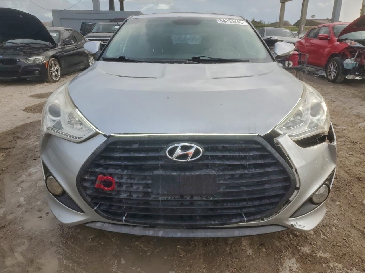 2013 Hyundai Veloster Turbo Silver vin: KMHTC6AE0DU171231