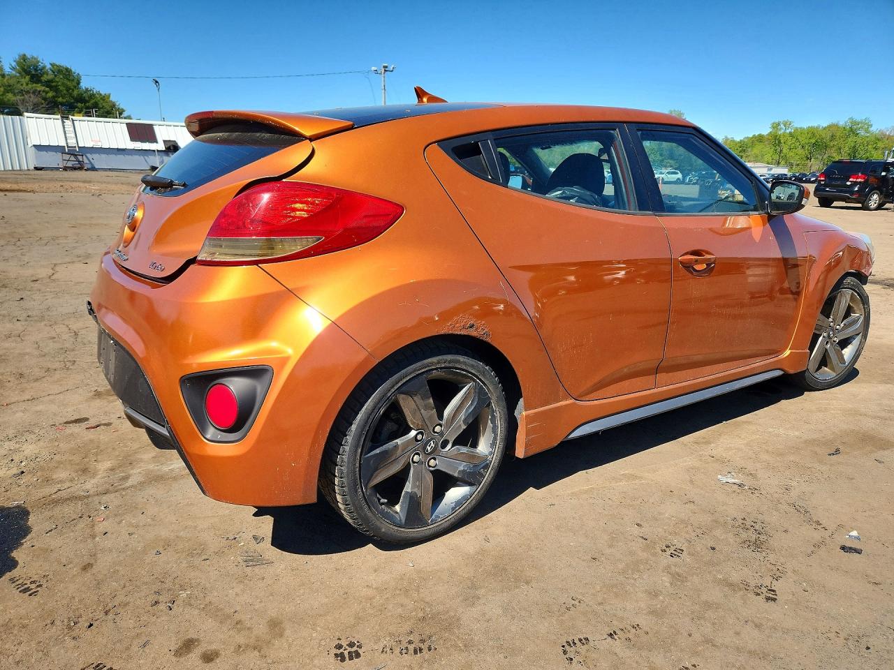 2014 Hyundai Veloster Turbo Orange vin: KMHTC6AE0EU201426