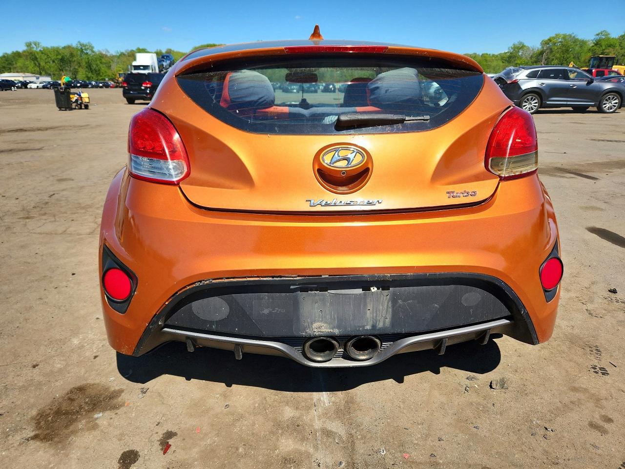 2014 Hyundai Veloster Turbo Orange vin: KMHTC6AE0EU201426