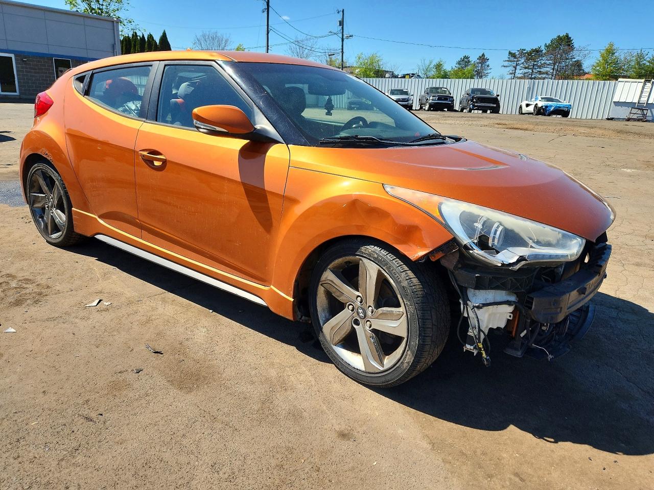 2014 Hyundai Veloster Turbo Orange vin: KMHTC6AE0EU201426