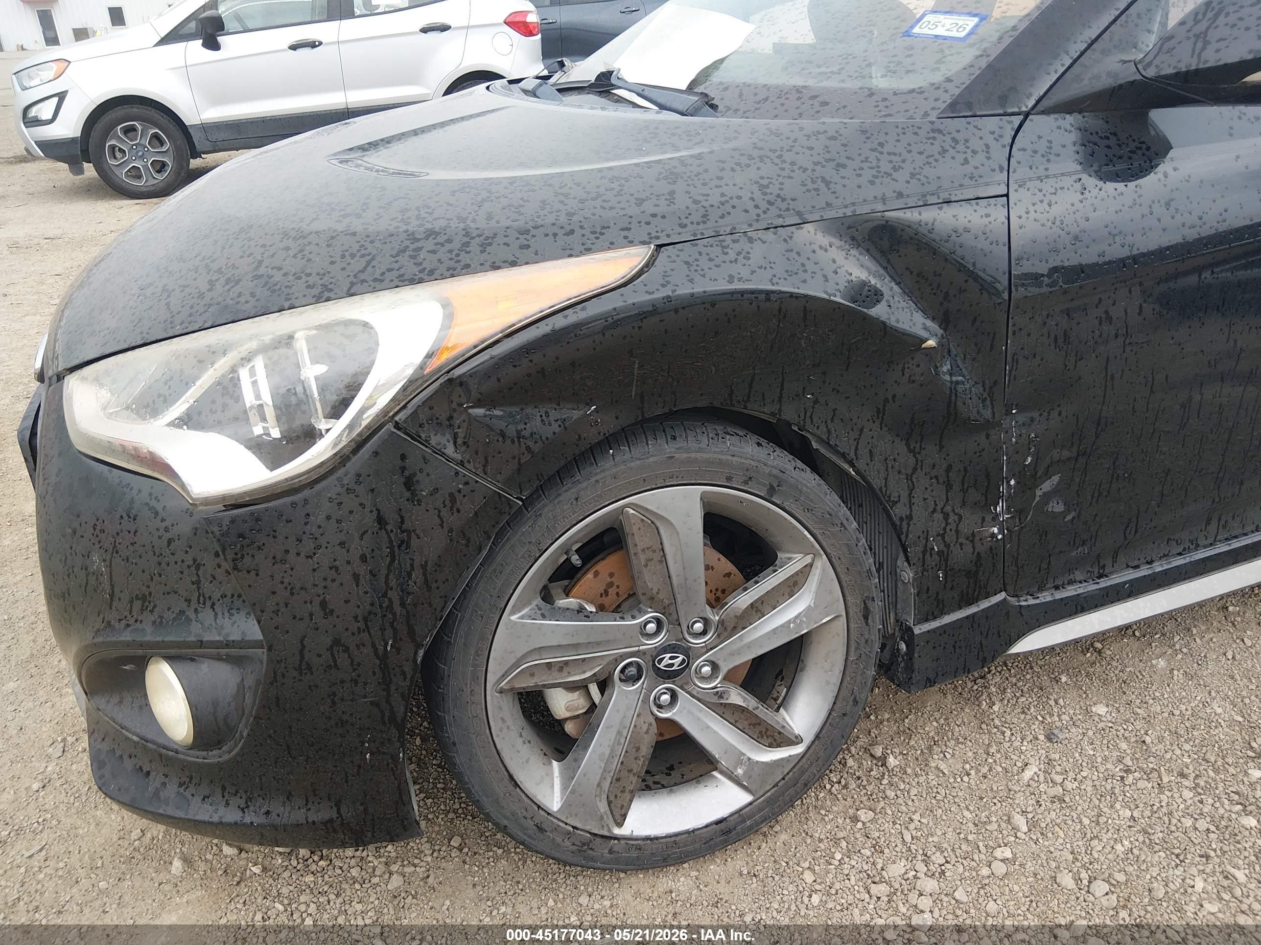 2014 Hyundai Veloster Turbo W/black Черный vin: KMHTC6AE0EU204746