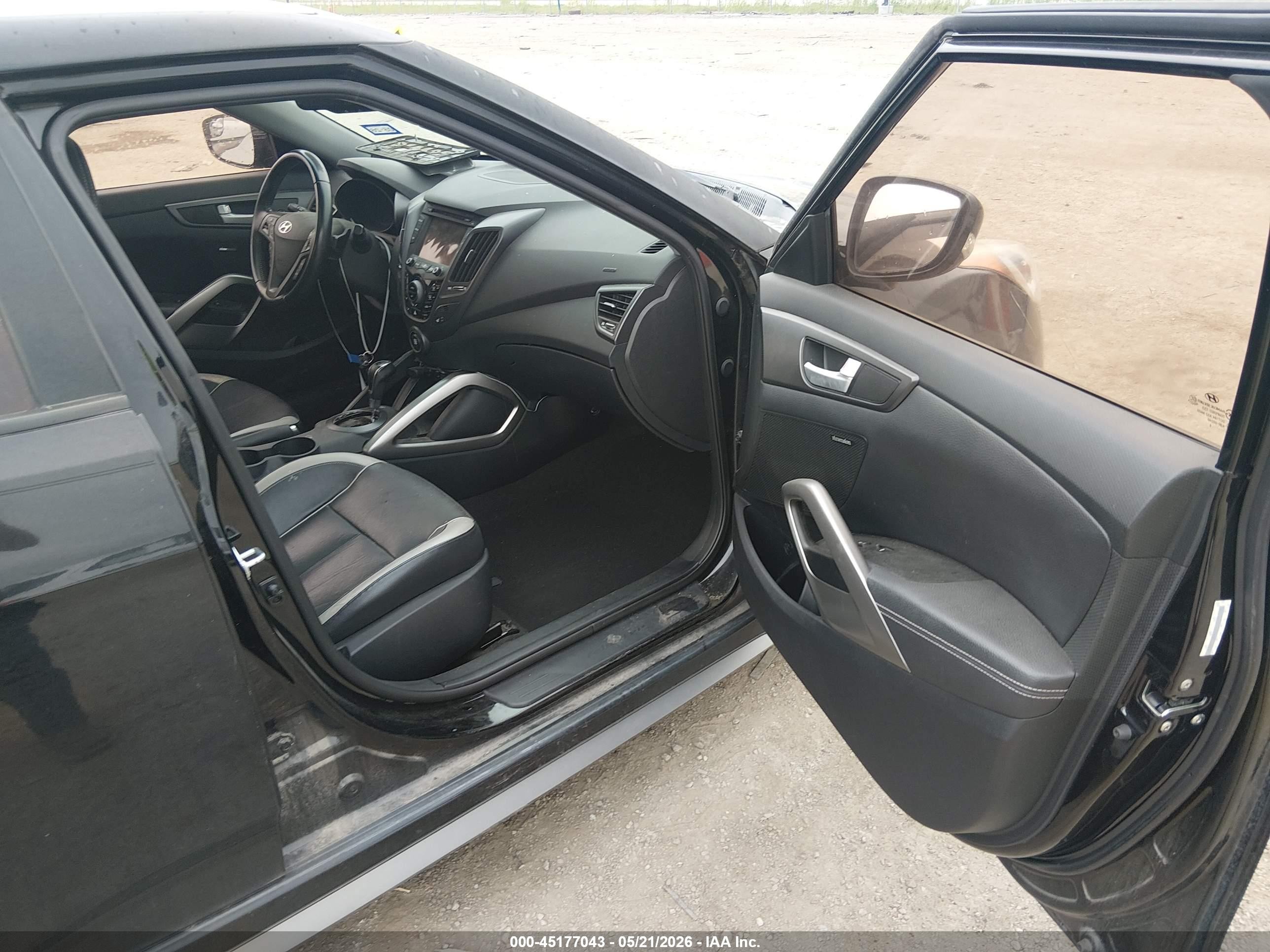 2014 Hyundai Veloster Turbo W/black Черный vin: KMHTC6AE0EU204746