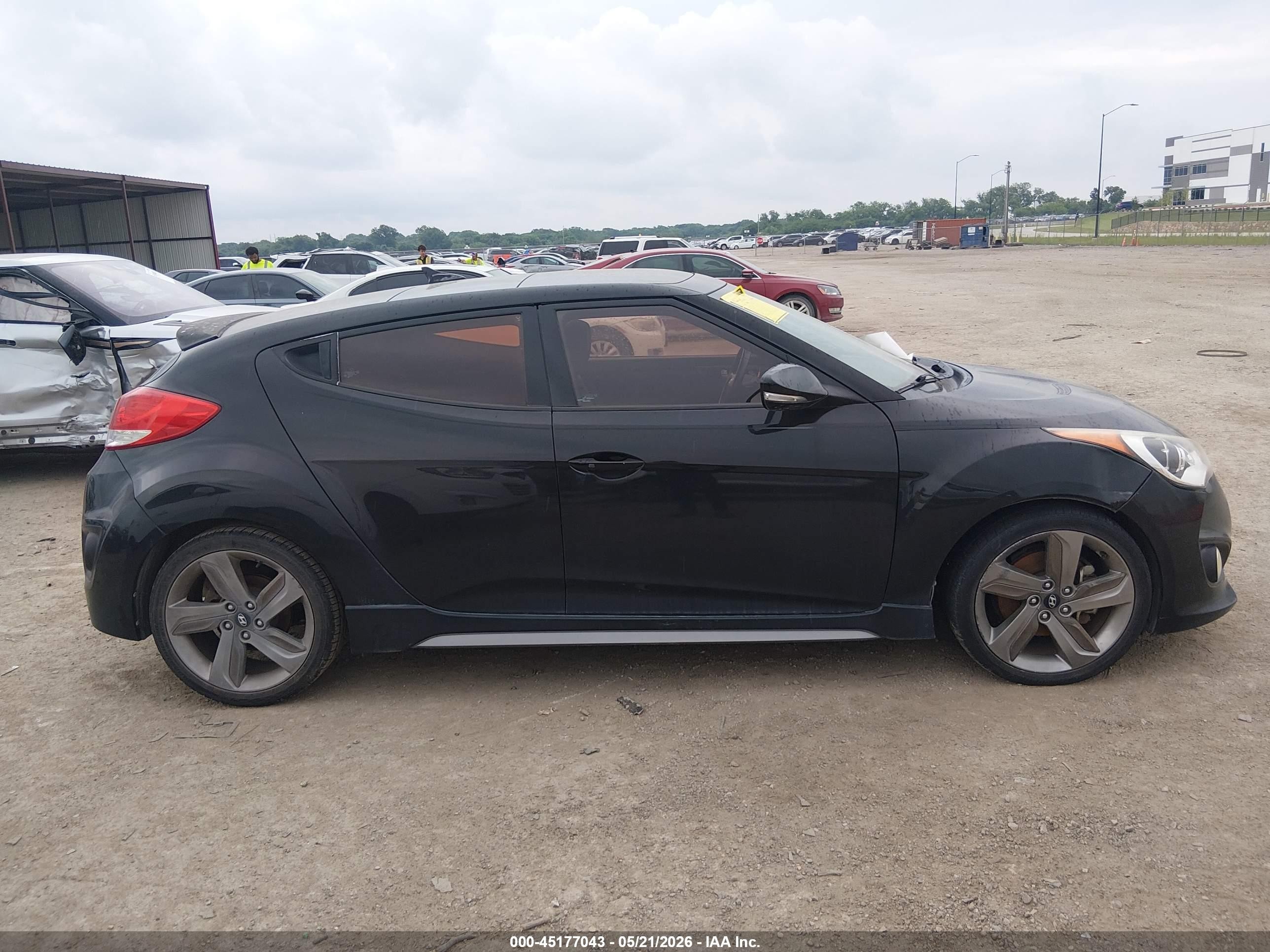 2014 Hyundai Veloster Turbo W/black Черный vin: KMHTC6AE0EU204746