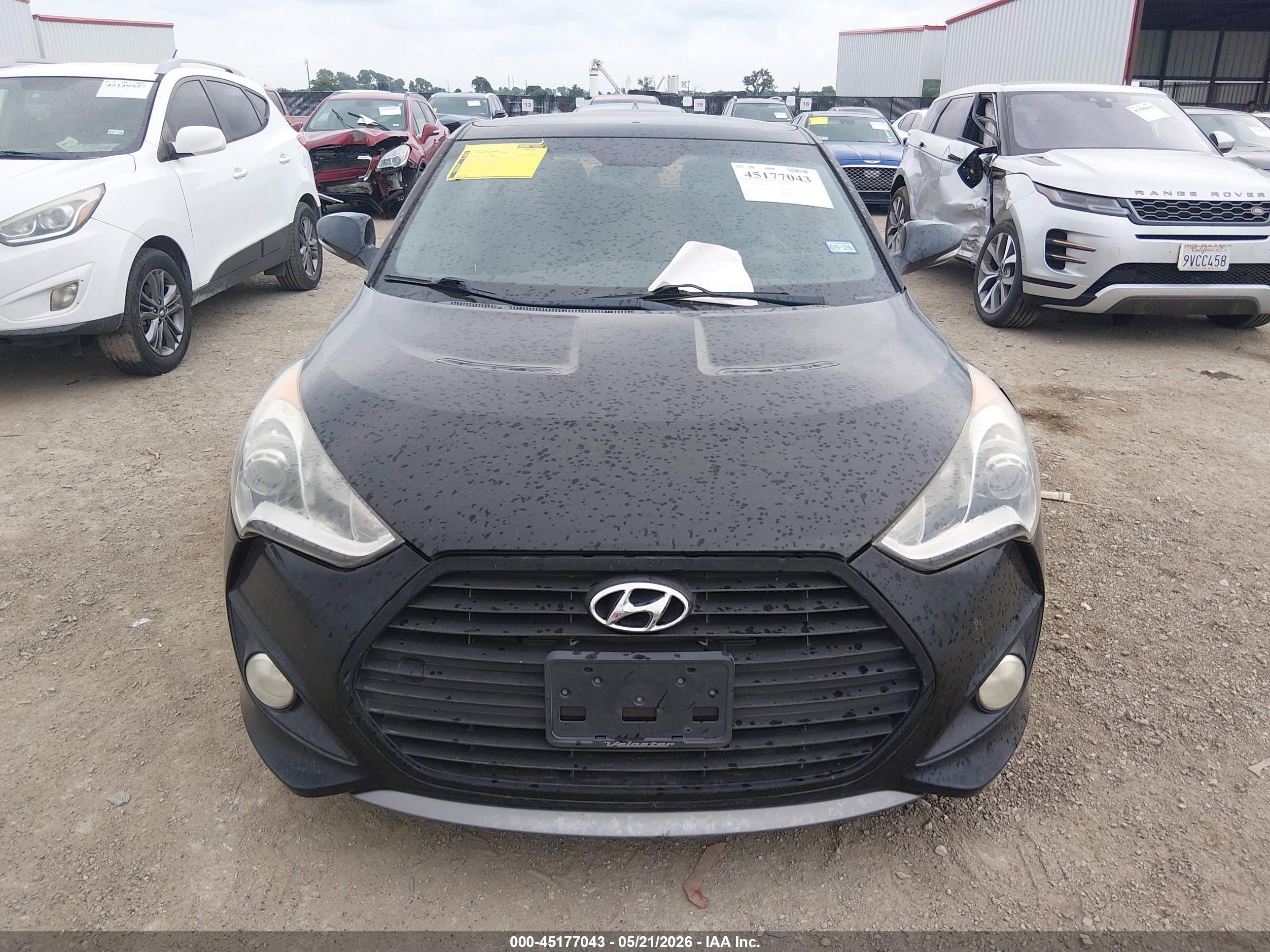 2014 Hyundai Veloster Turbo W/black Черный vin: KMHTC6AE0EU204746