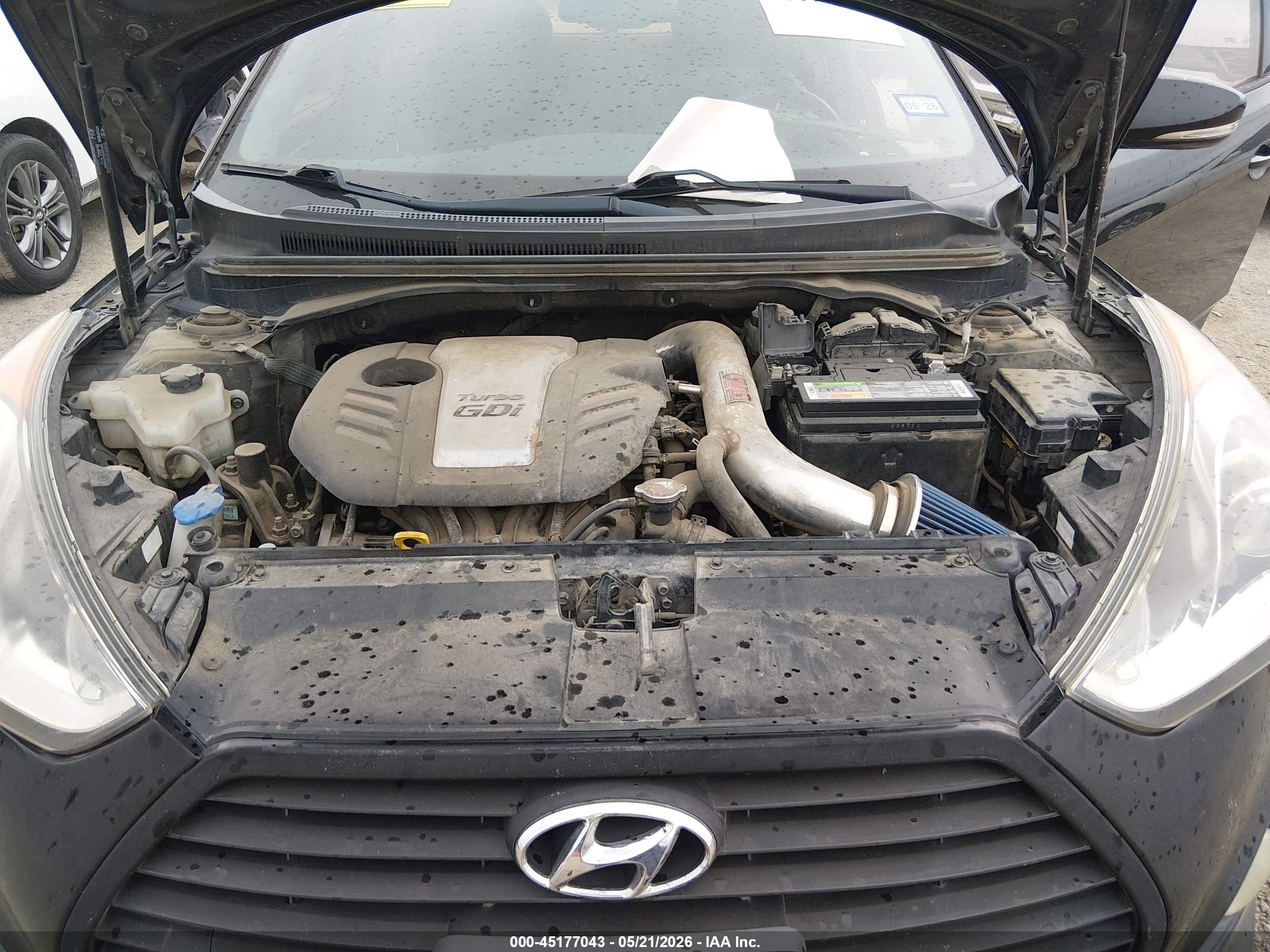 2014 Hyundai Veloster Turbo W/black Черный vin: KMHTC6AE0EU204746