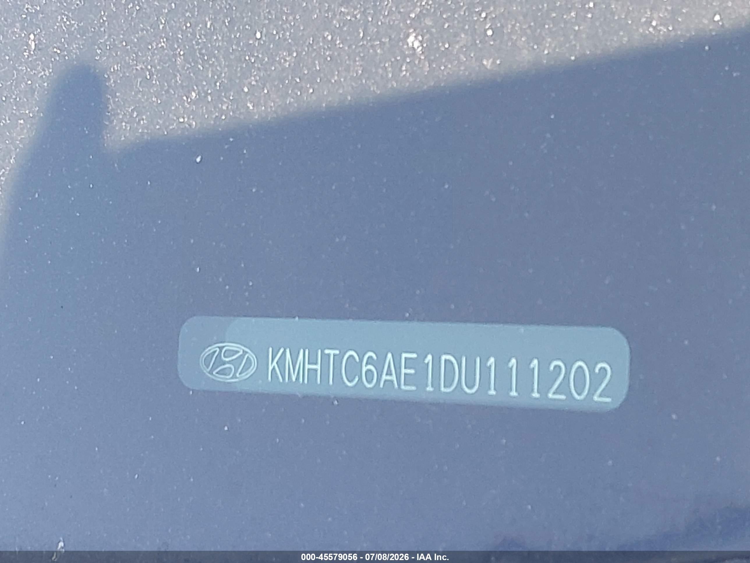 2013 Hyundai Veloster Turbo W/black Blue vin: KMHTC6AE1DU111202