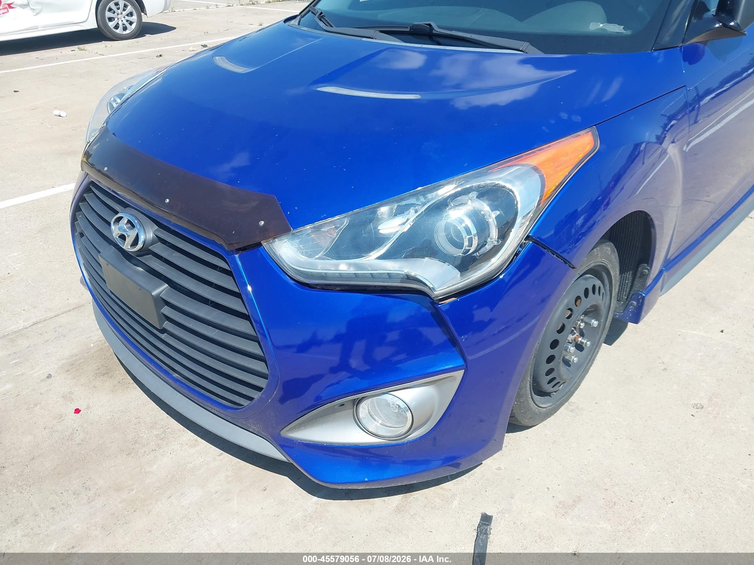2013 Hyundai Veloster Turbo W/black Blue vin: KMHTC6AE1DU111202