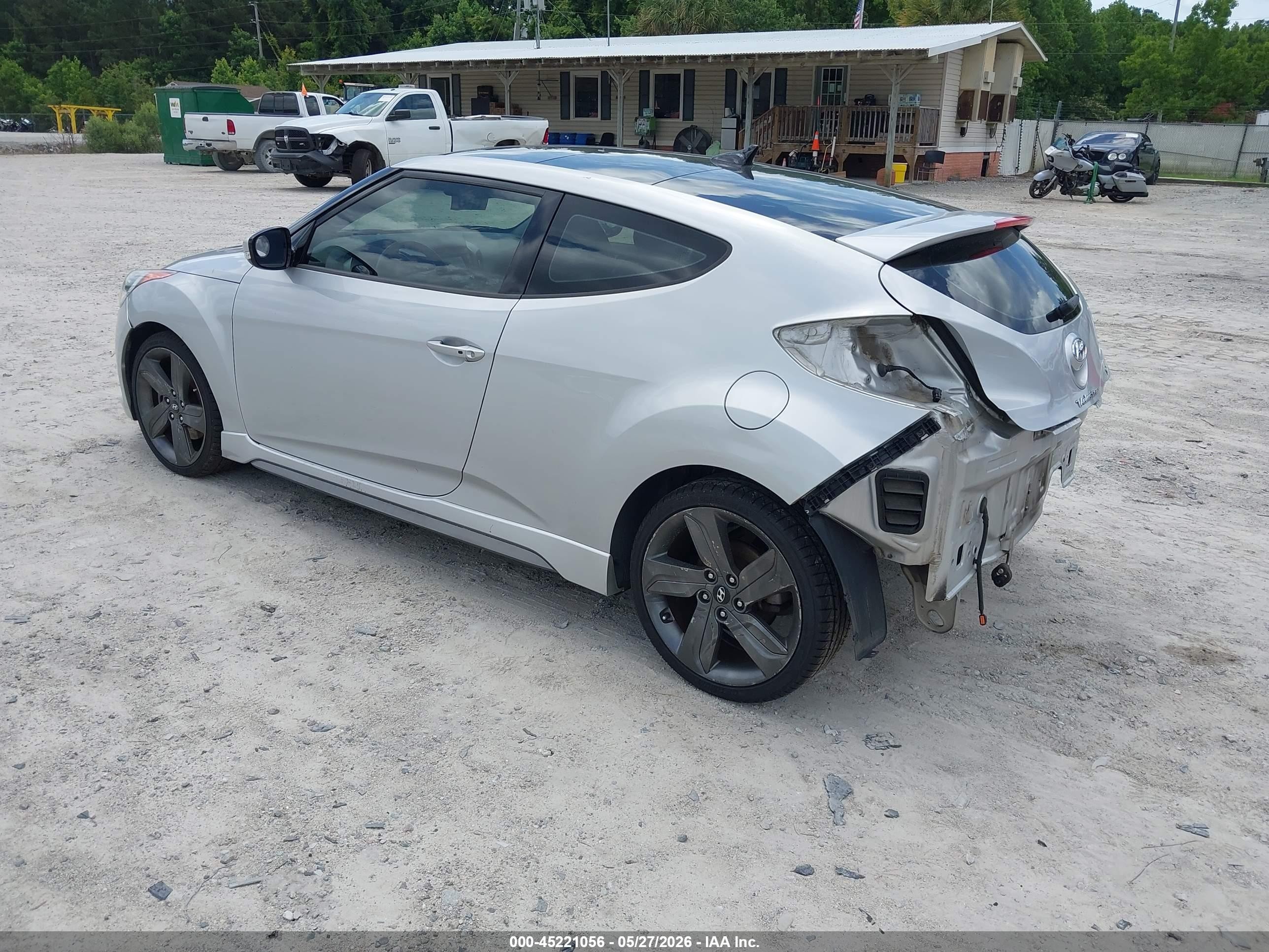 2013 Hyundai Veloster Turbo W/black Silver vin: KMHTC6AE1DU122815