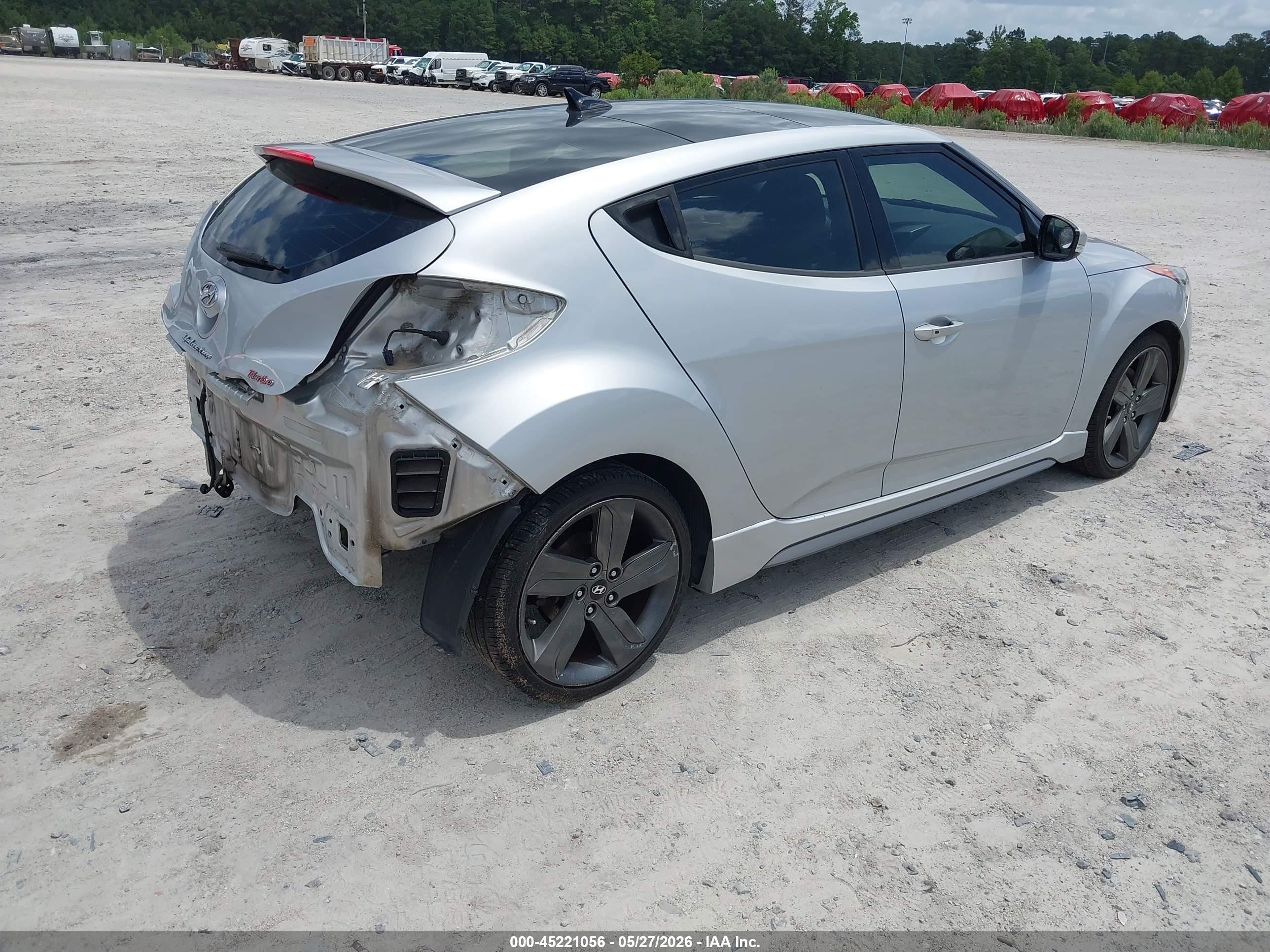 2013 Hyundai Veloster Turbo W/black Silver vin: KMHTC6AE1DU122815