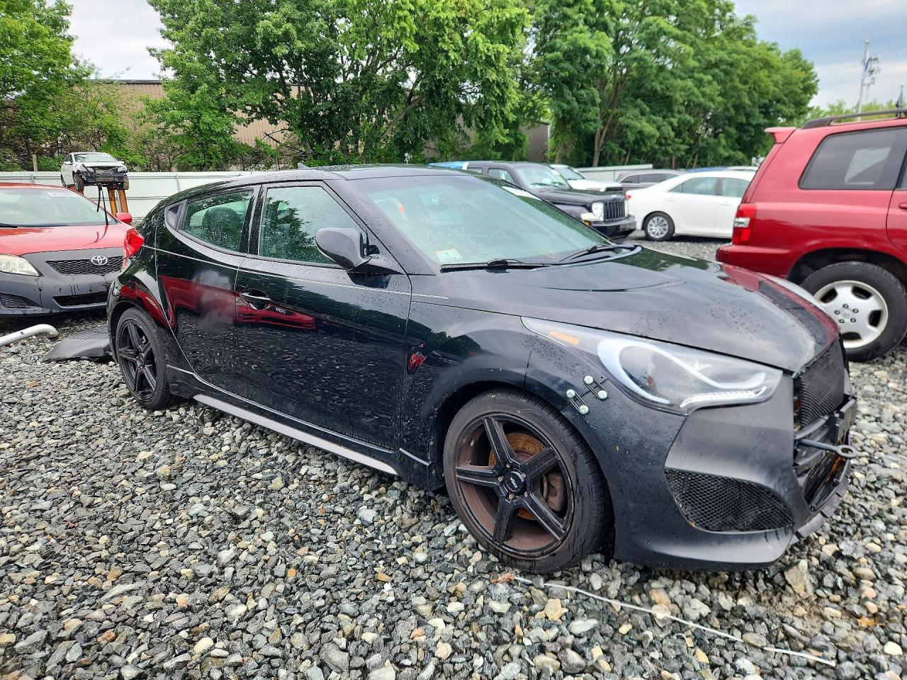 2014 Hyundai Veloster Turbo Black vin: KMHTC6AE1EU192123