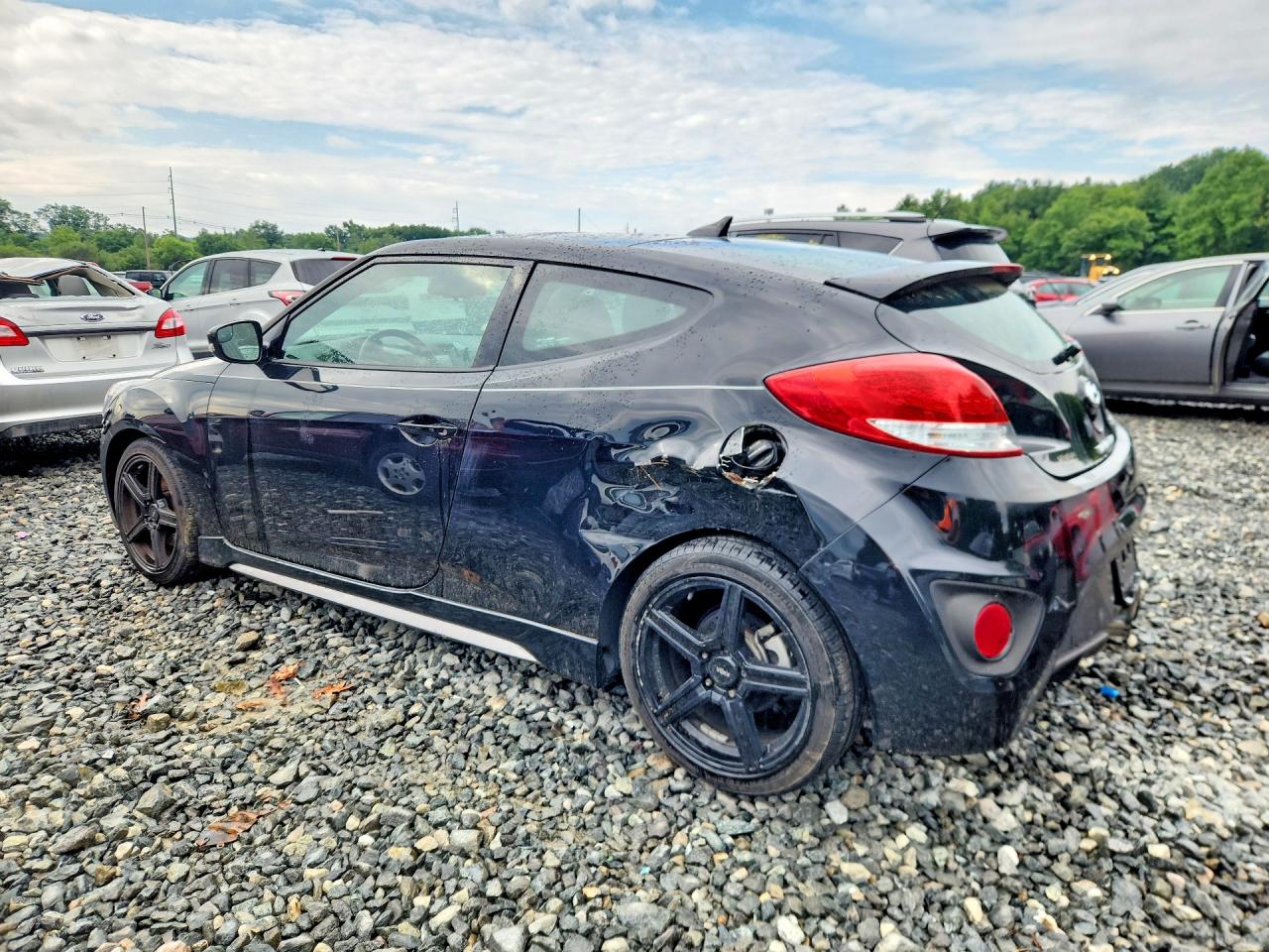 2014 Hyundai Veloster Turbo Black vin: KMHTC6AE1EU192123