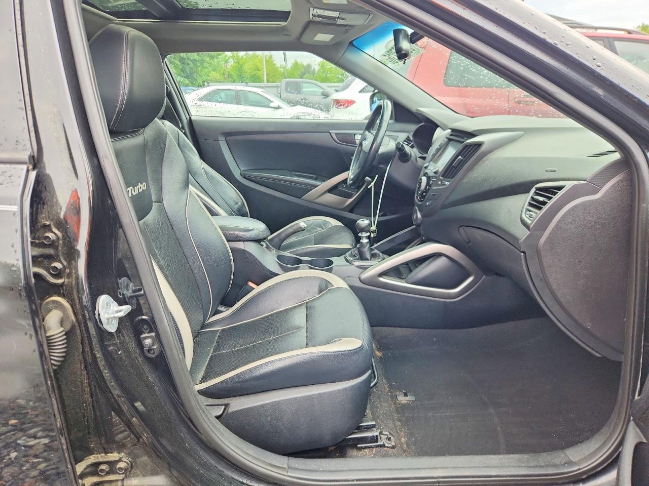 2014 Hyundai Veloster Turbo Black vin: KMHTC6AE1EU192123