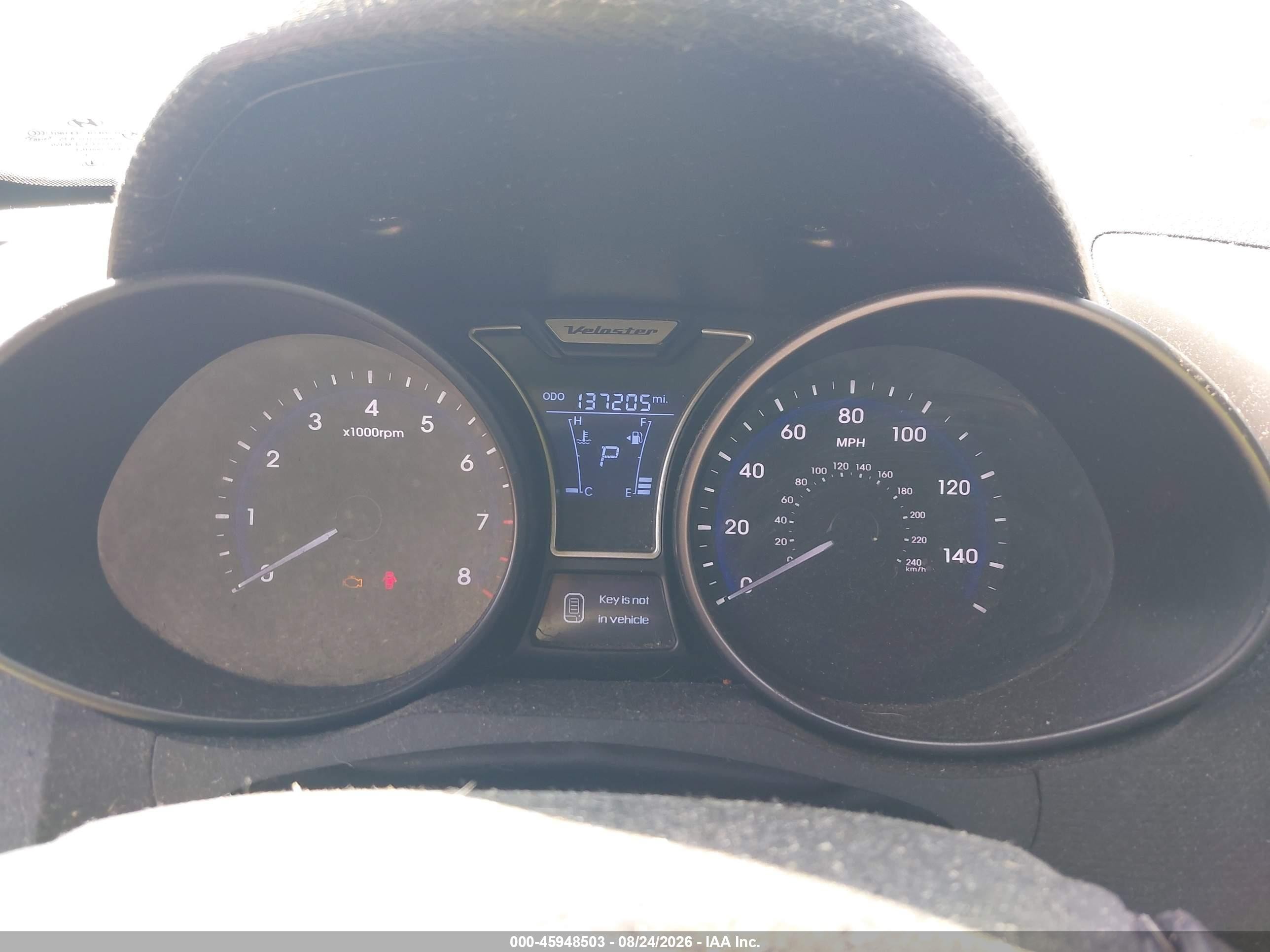 2014 Hyundai Veloster Turbo W/blue Black vin: KMHTC6AE1EU192641