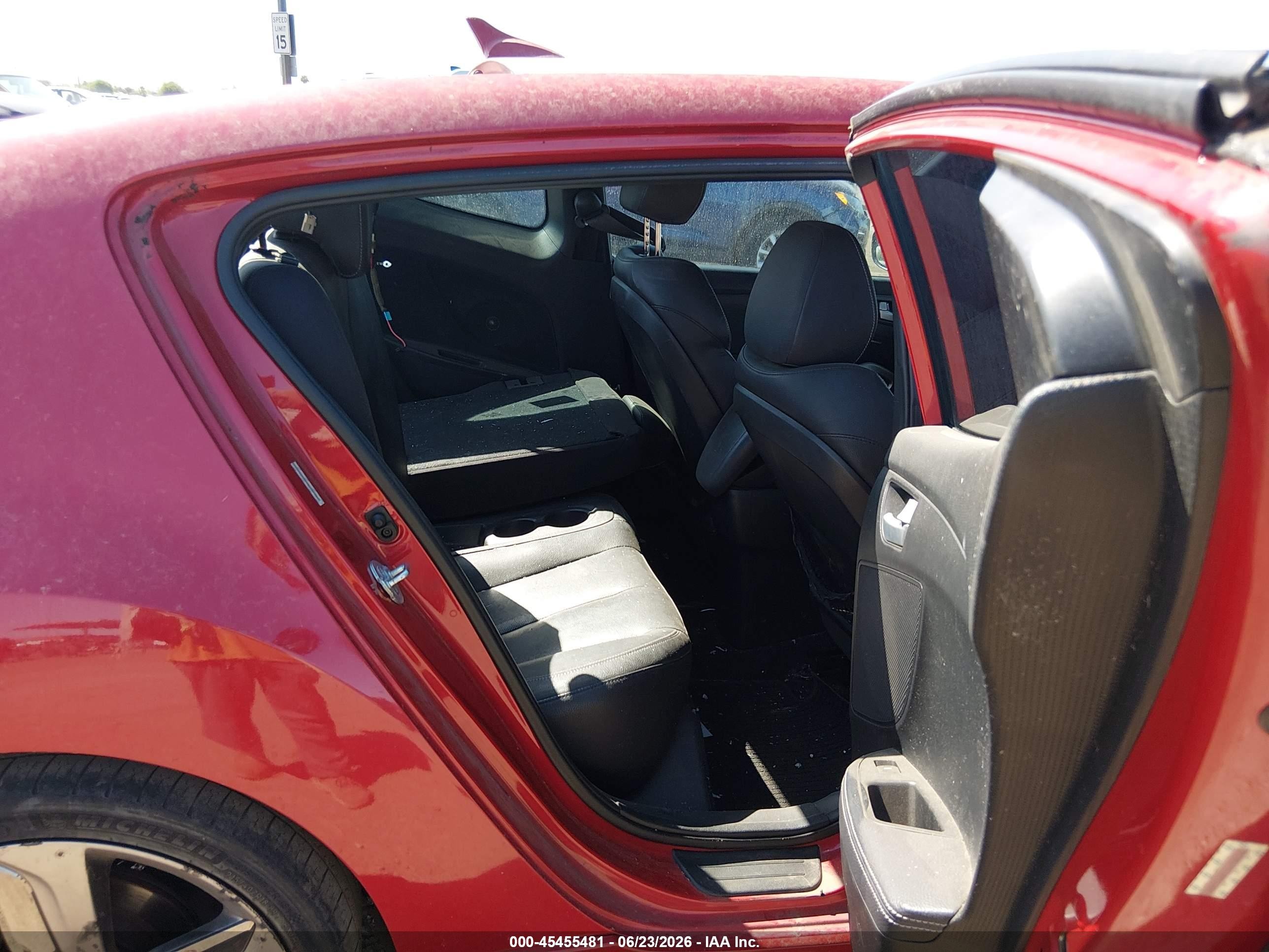 2014 Hyundai Veloster Turbo W/black Red vin: KMHTC6AE1EU208028
