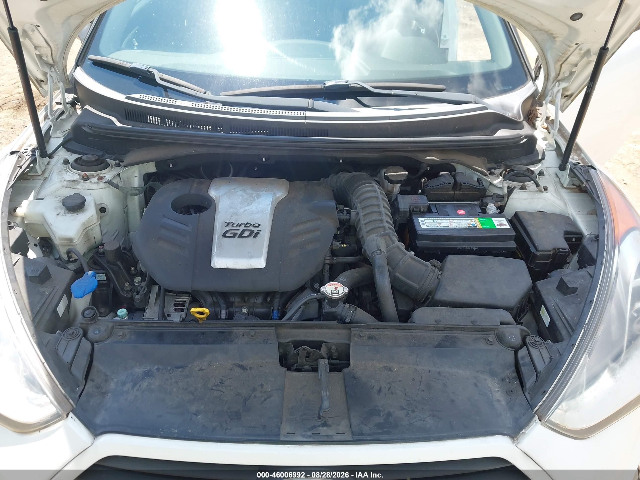 2014 Hyundai Veloster Turbo W/blue White vin: KMHTC6AE1EU208126