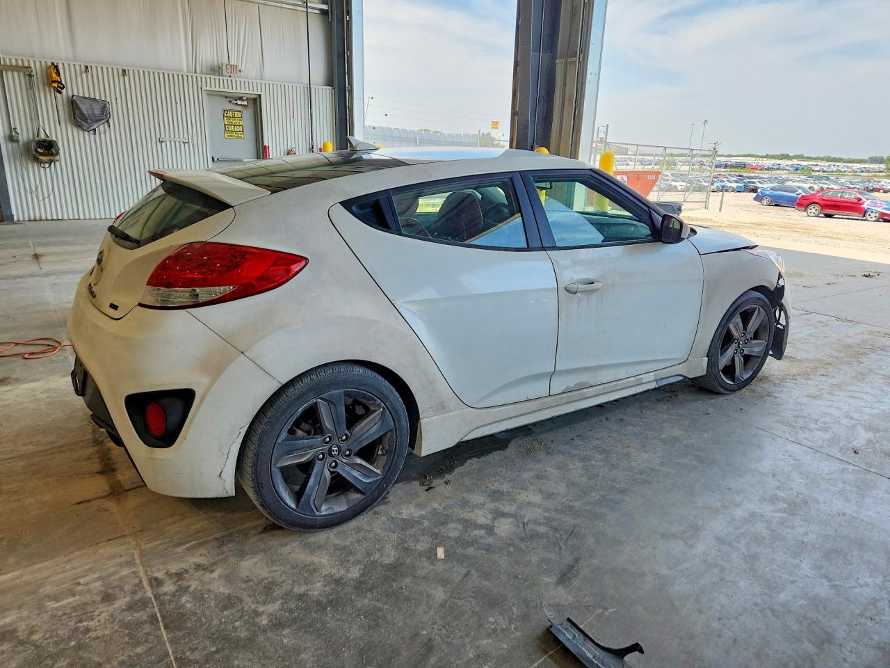 2014 Hyundai Veloster Turbo R-spec White vin: KMHTC6AE1EU209079