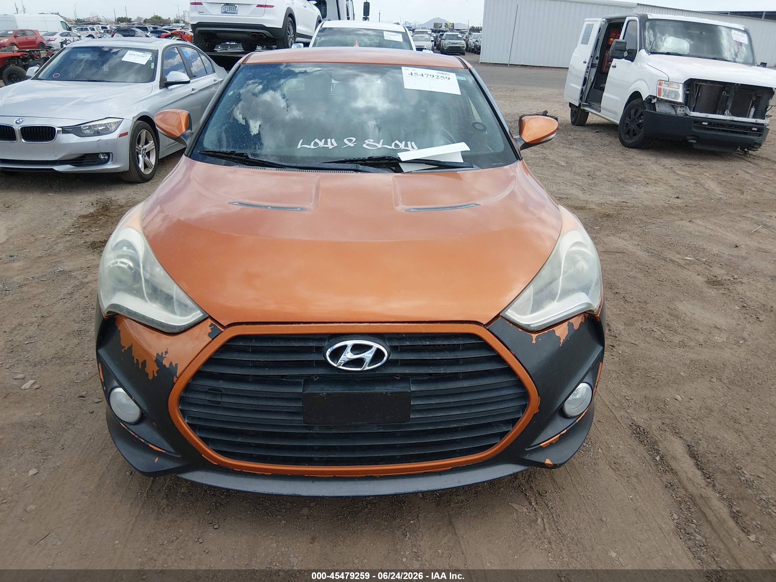 2015 Hyundai Veloster Turbo Оранжевый vin: KMHTC6AE1FU218978